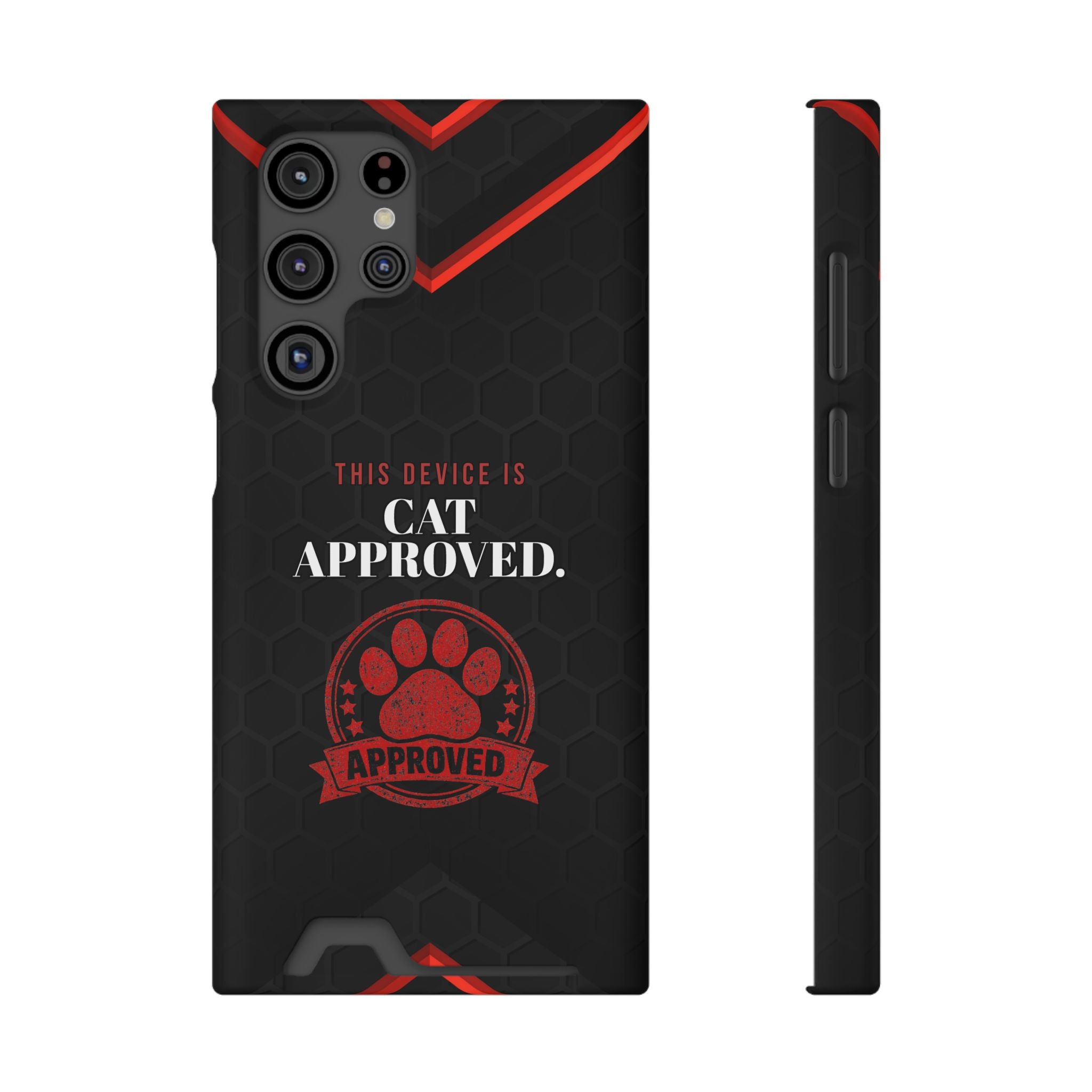 This Device Is Cat Approved iPhone Case – Paw Stamp Design