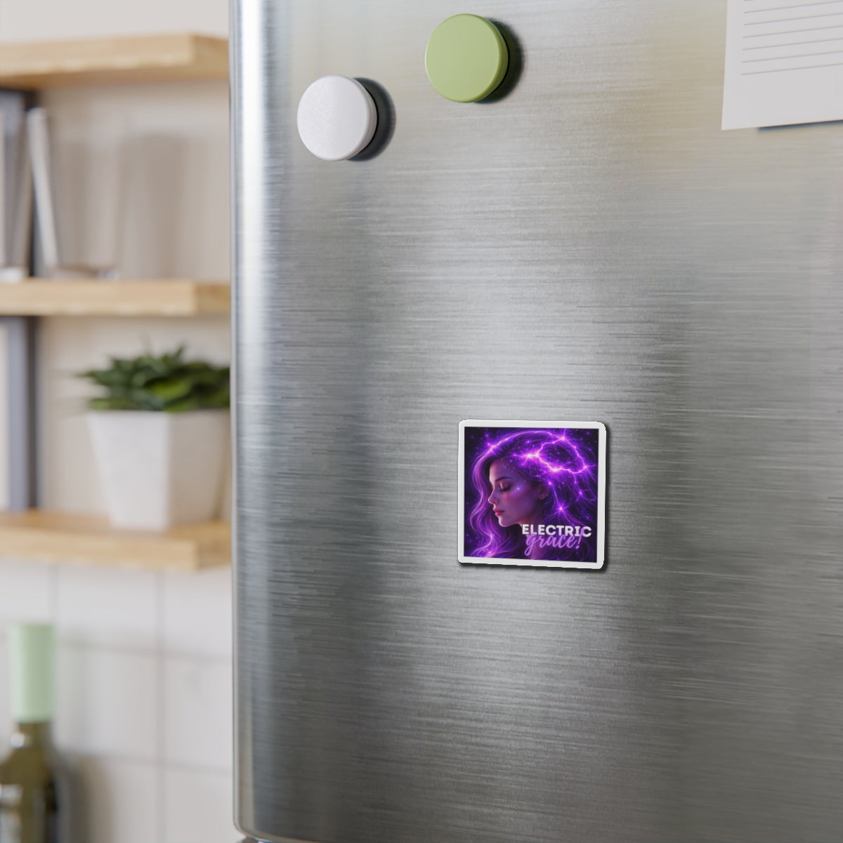 Electric Grace Magnet – Purple Energy Art Design