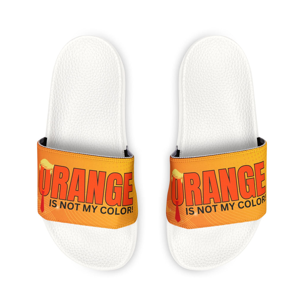 Trendy Men's Sandals - 'Orange Is Not My Color' Statement Footwear Printify
