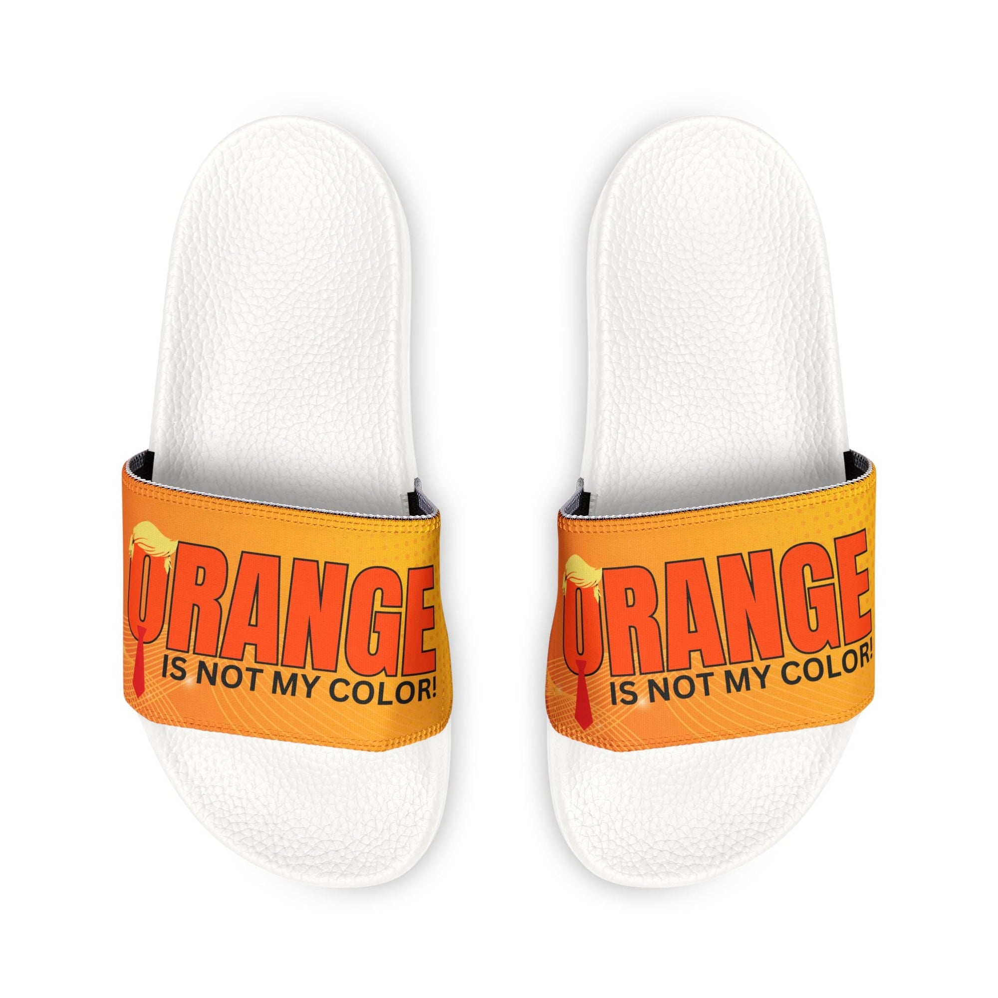 Trendy Men's Sandals - 'Orange Is Not My Color' Statement Footwear Printify