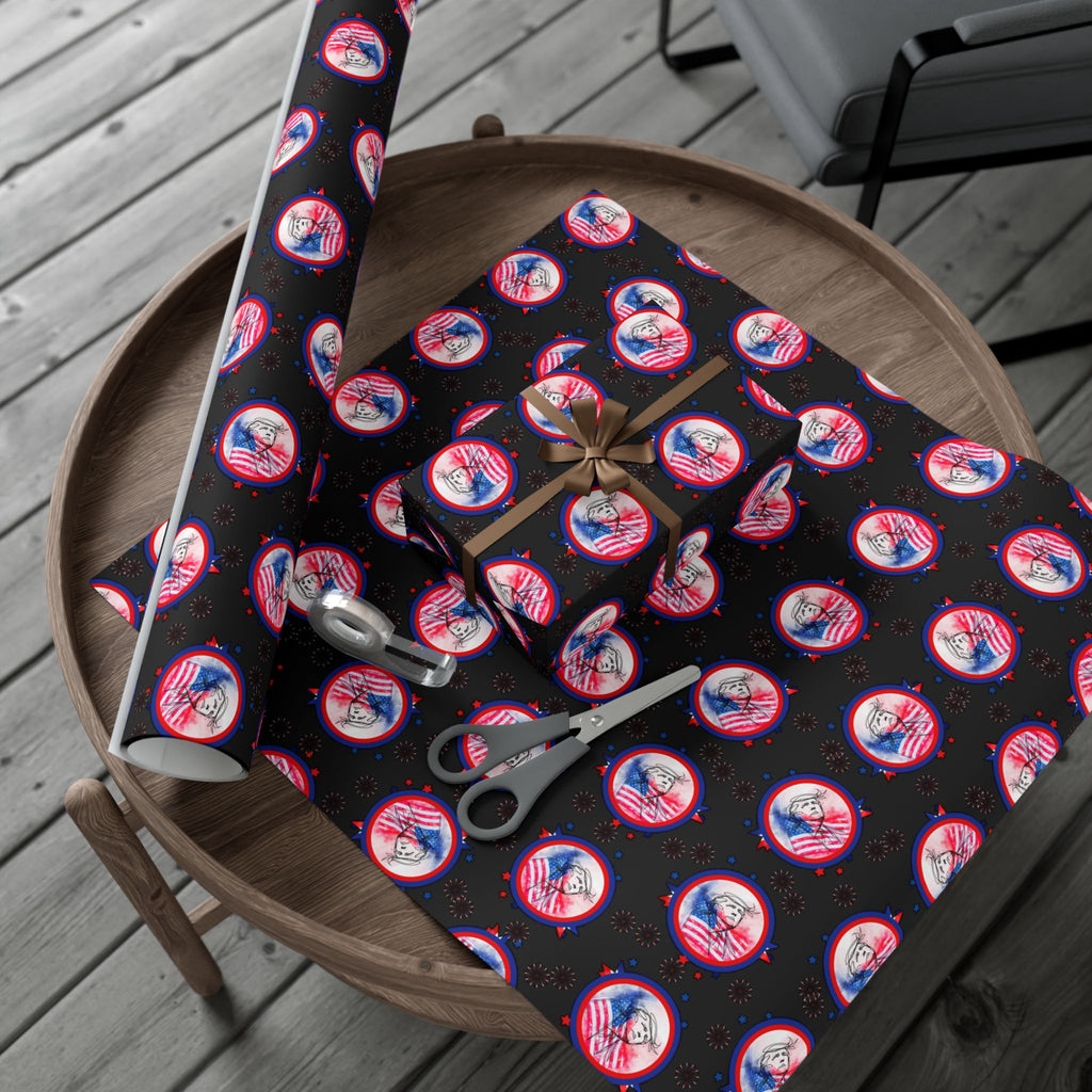 Draw Your Own Conclusions All-Occasion Gift Wrap – Patriotic Satire Wrapping Paper