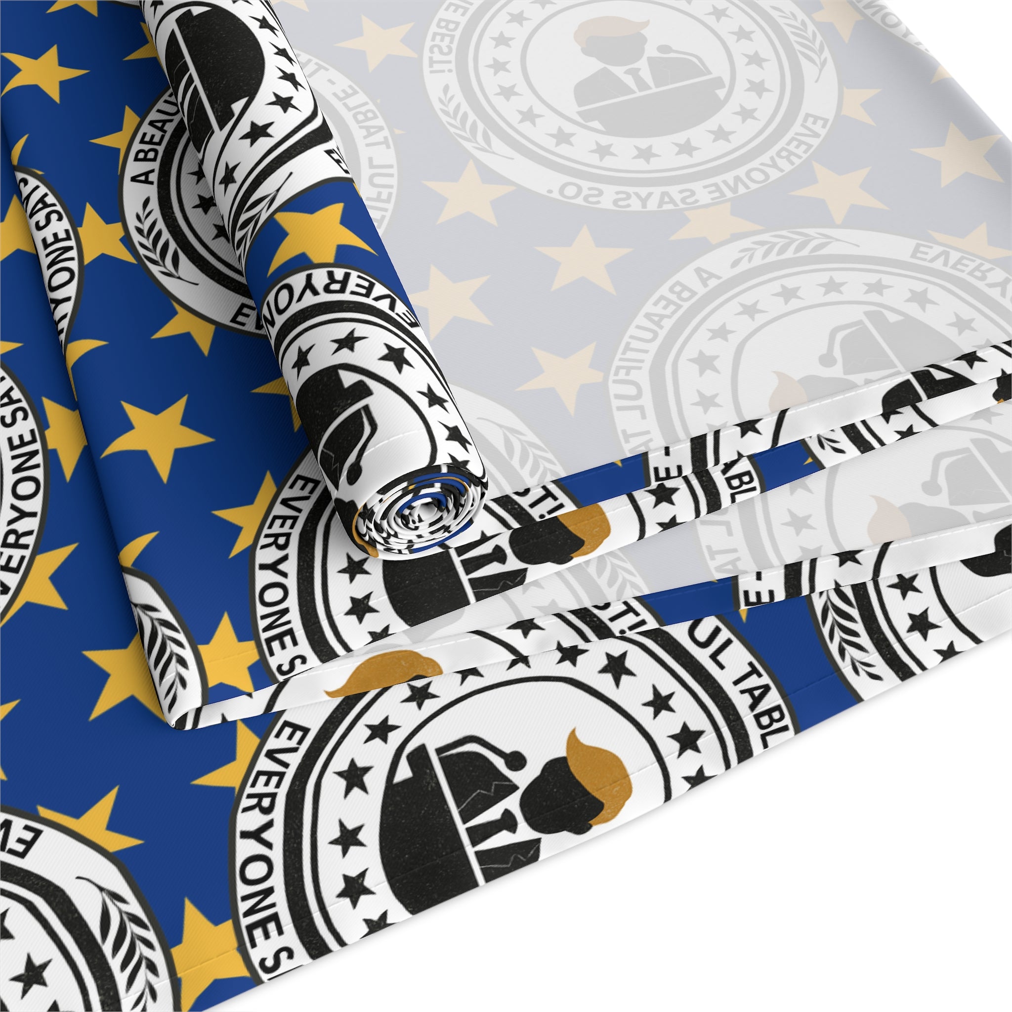 A Beautiful Table Table Runner – Faux Official Parody Seal Pattern