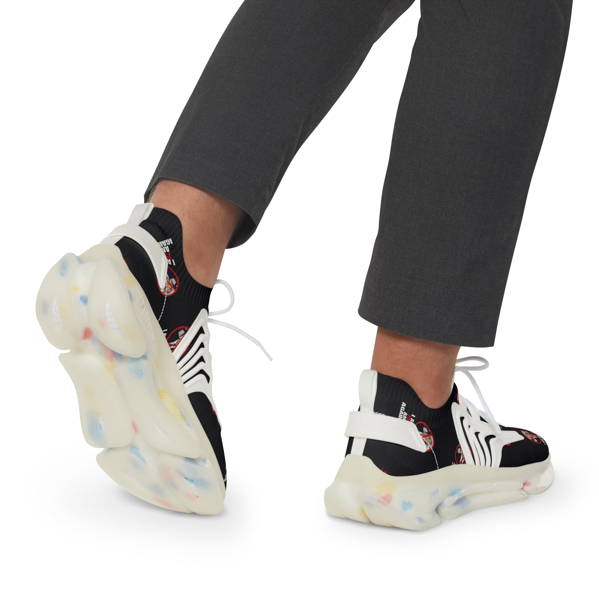Men's Mesh Sneakers - American Against Trump Printify