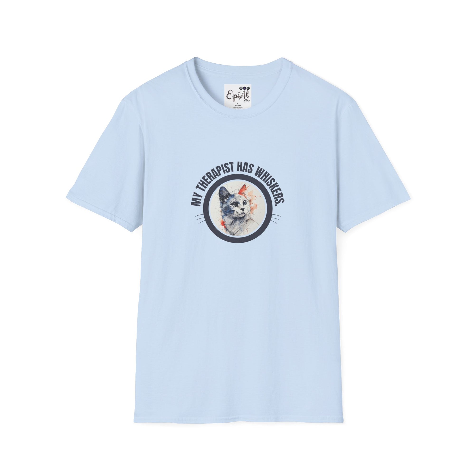 Whimsical Cat Therapy T-Shirt | Cute Pet Lover Tee