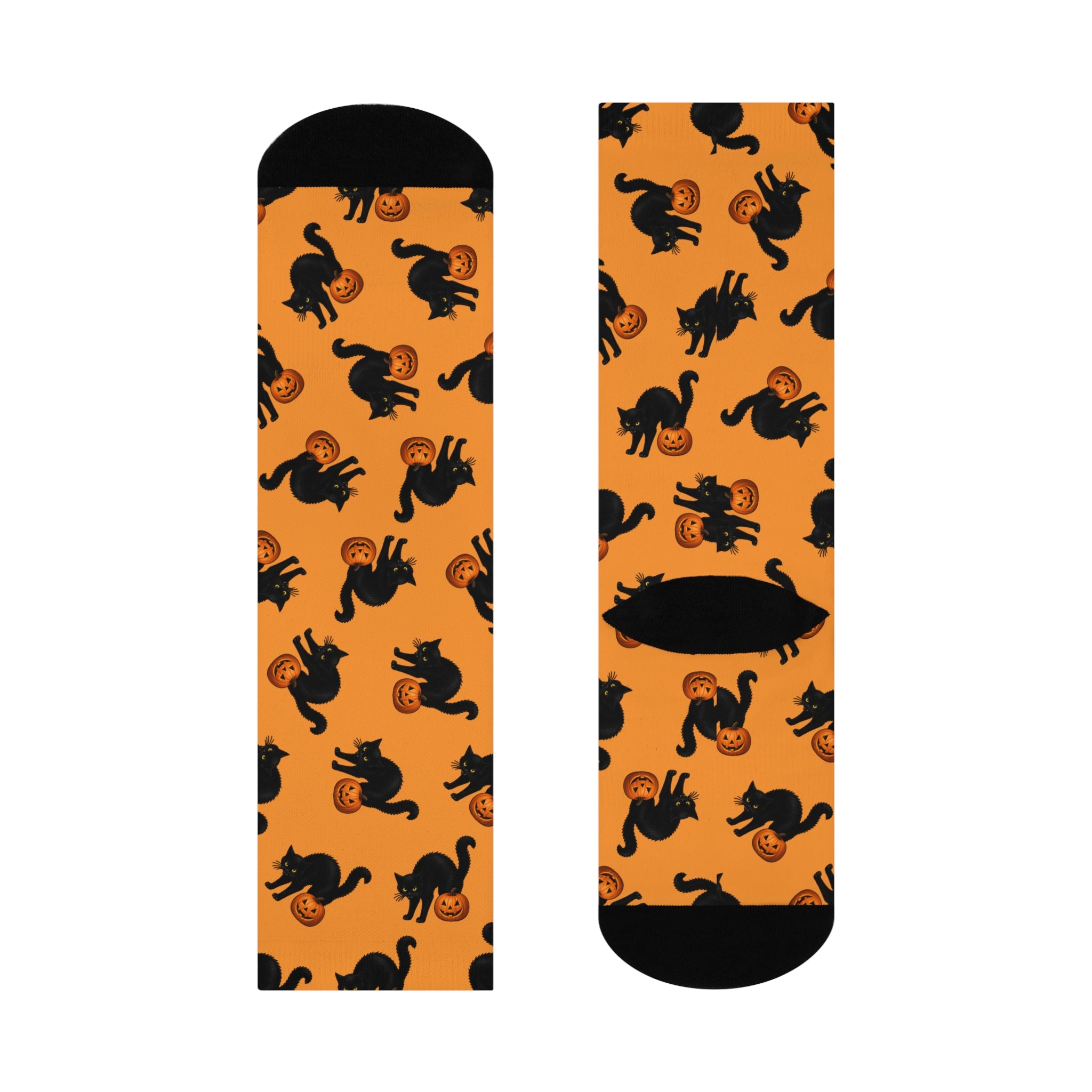 Black Cats & Jack-O’-Lanterns Halloween Crew Socks