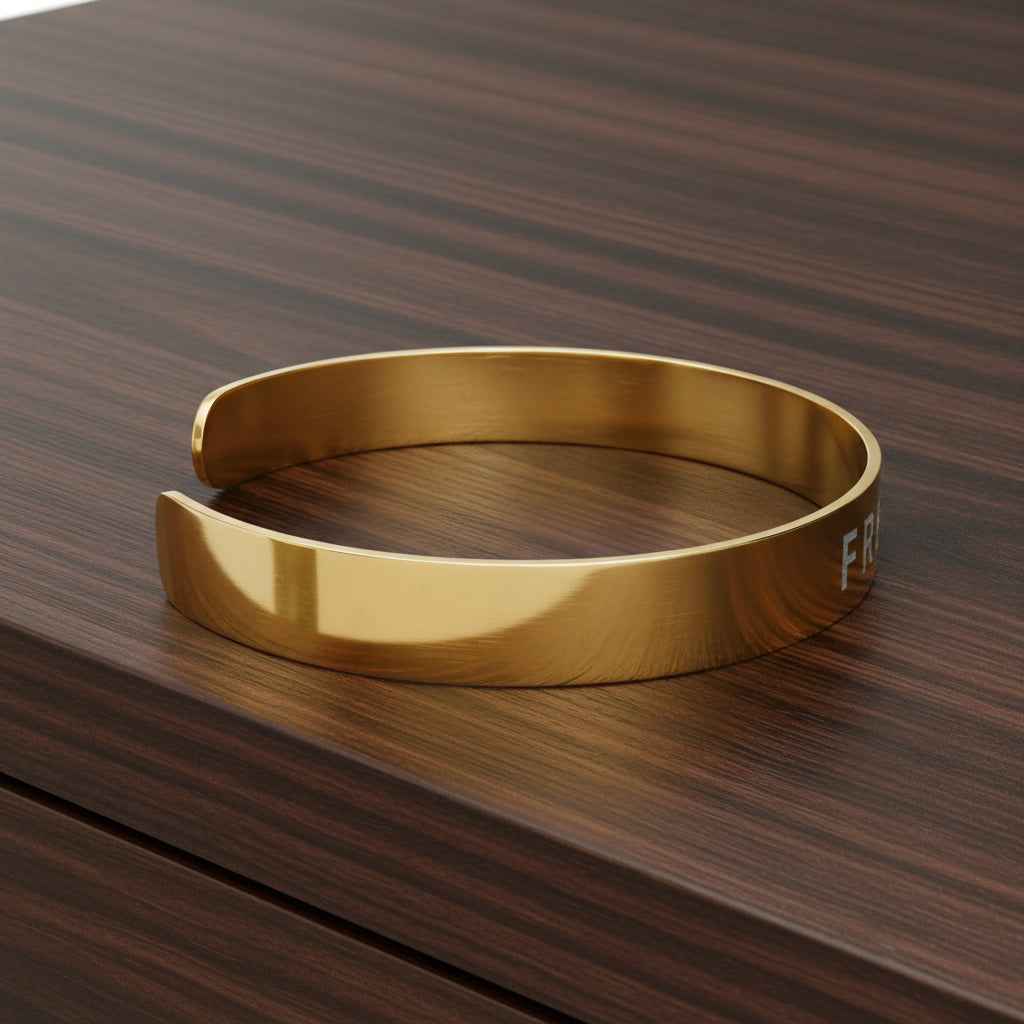 Engraved Freedom Cuff Bracelet - Inspirational Jewelry for Self-Expression