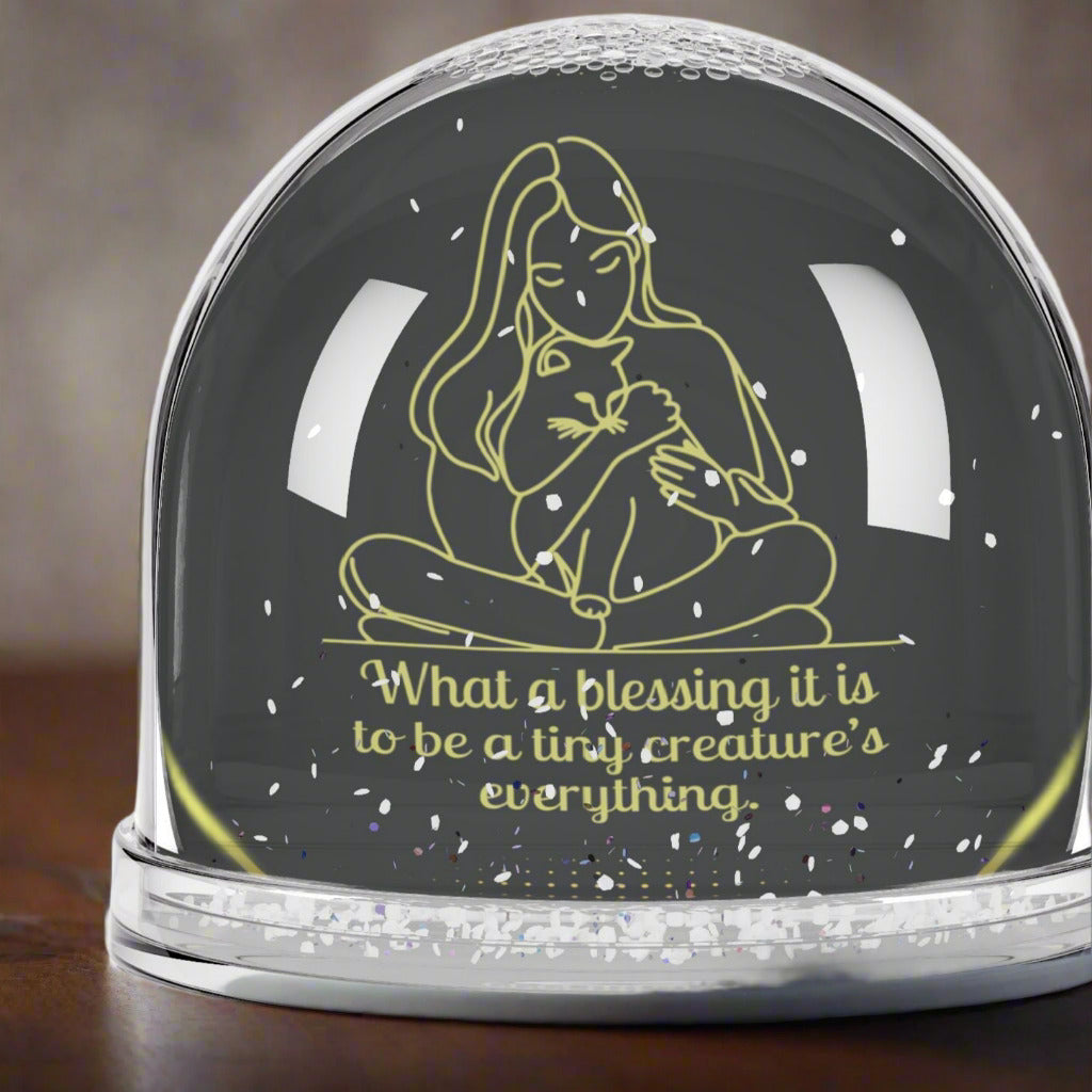 Whimsical Tiny Creature Glitter Snow Globe