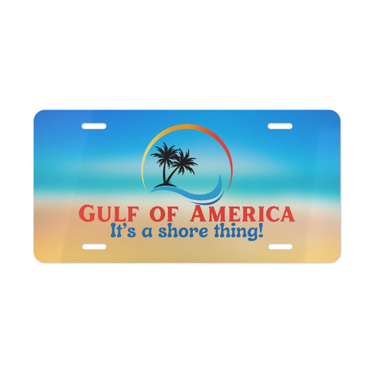 Gulf of America Shore Thing Vanity Plate - Coastal Car Tag