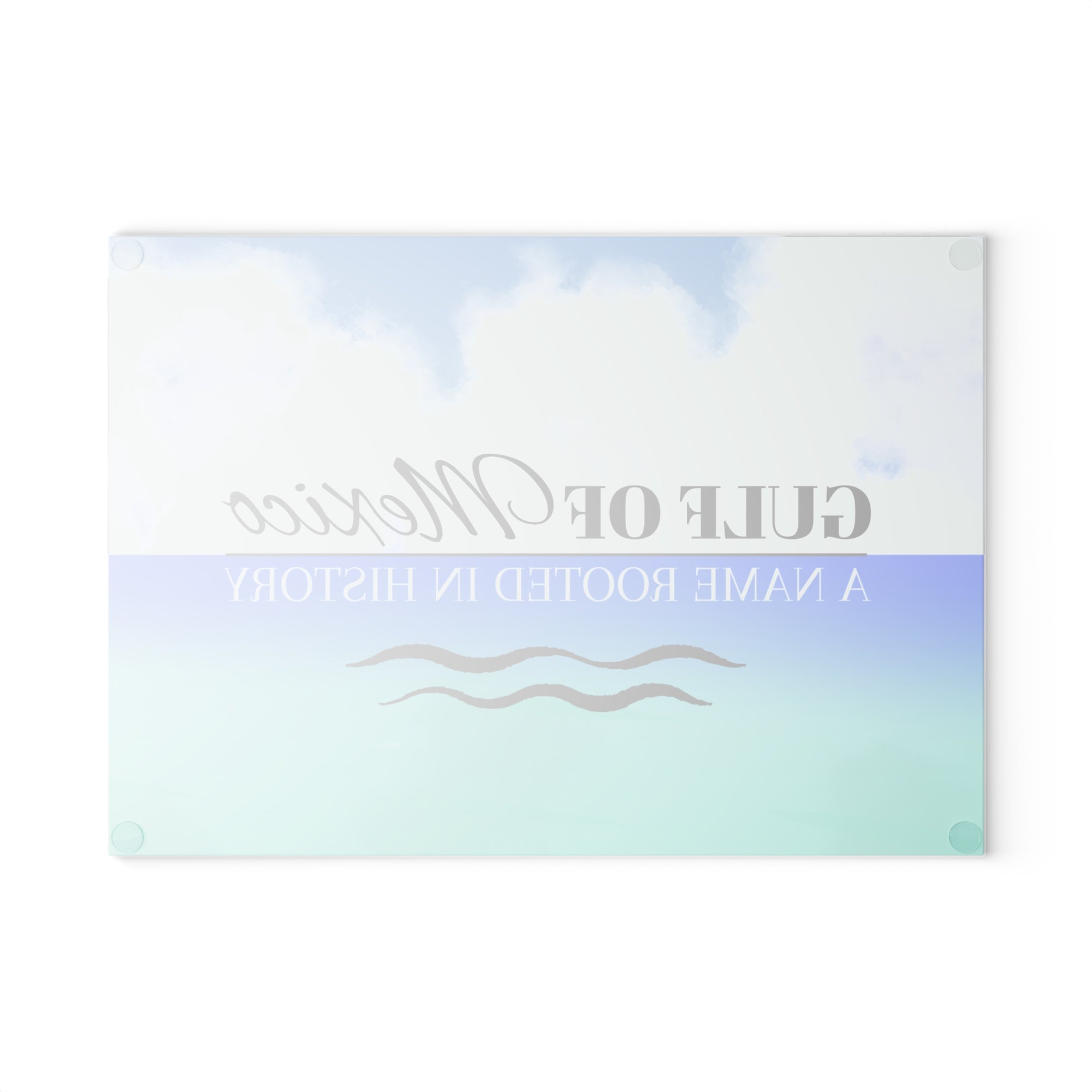 Gulf of Mexico Glass Cutting Board - Coastal Kitchen Decor
