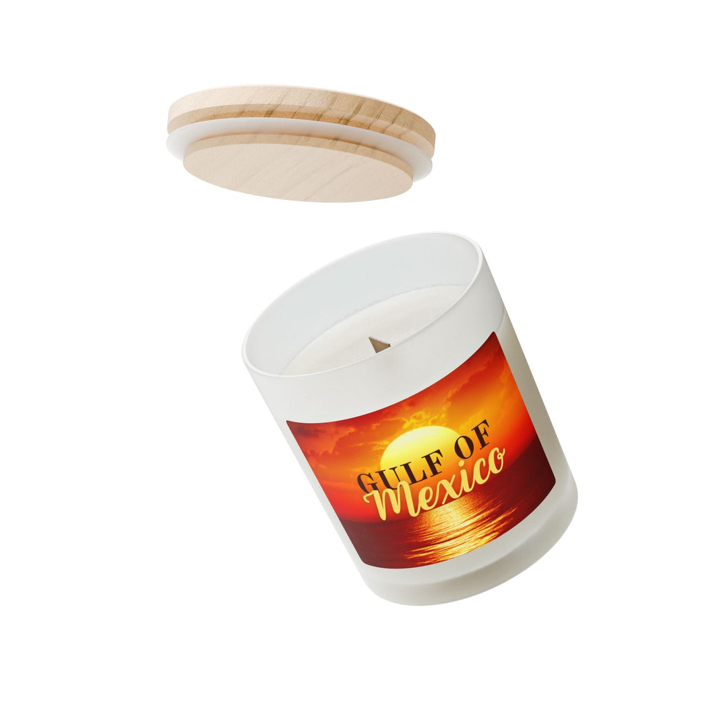 Sunset Gulf of Mexico 11oz Frosted Glass Candle - Sea Mineral Aroma Printify
