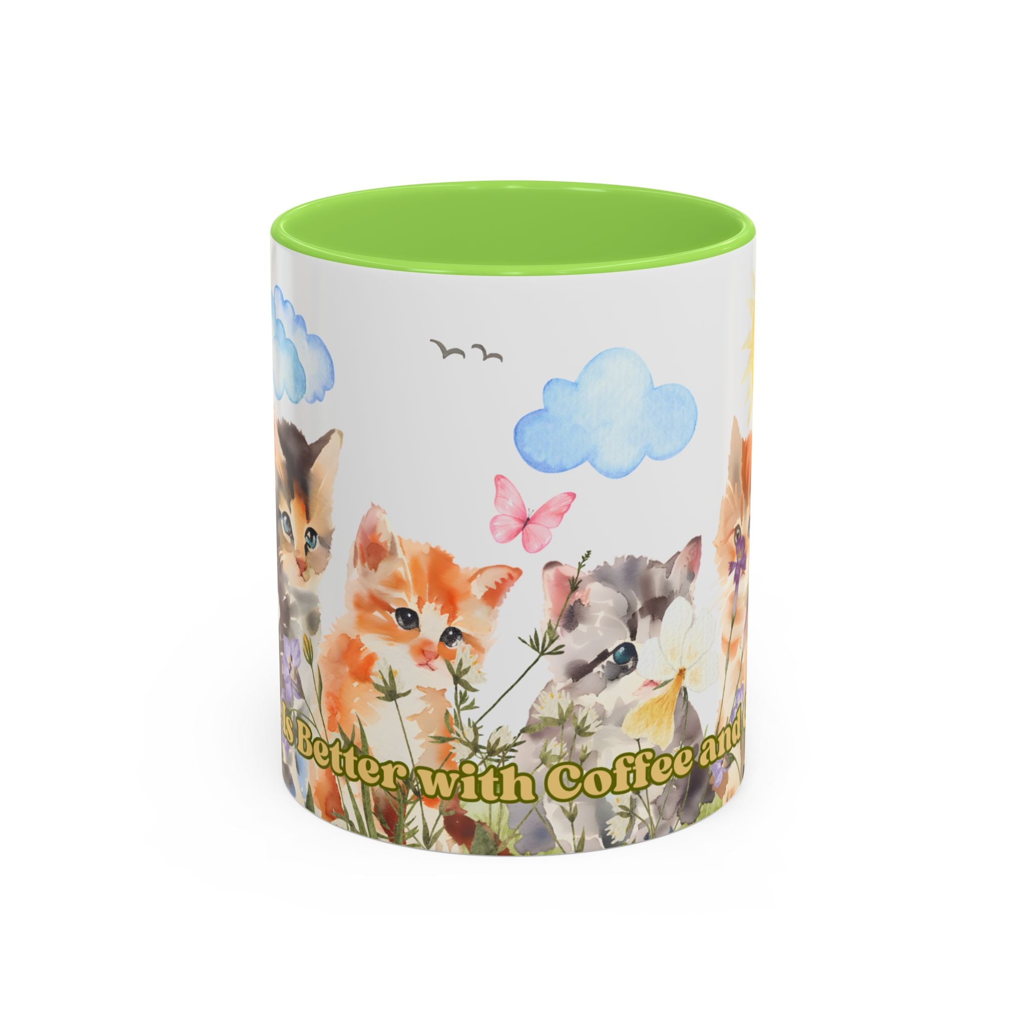 Life Is Better with Coffee and Cats Ceramic Mug