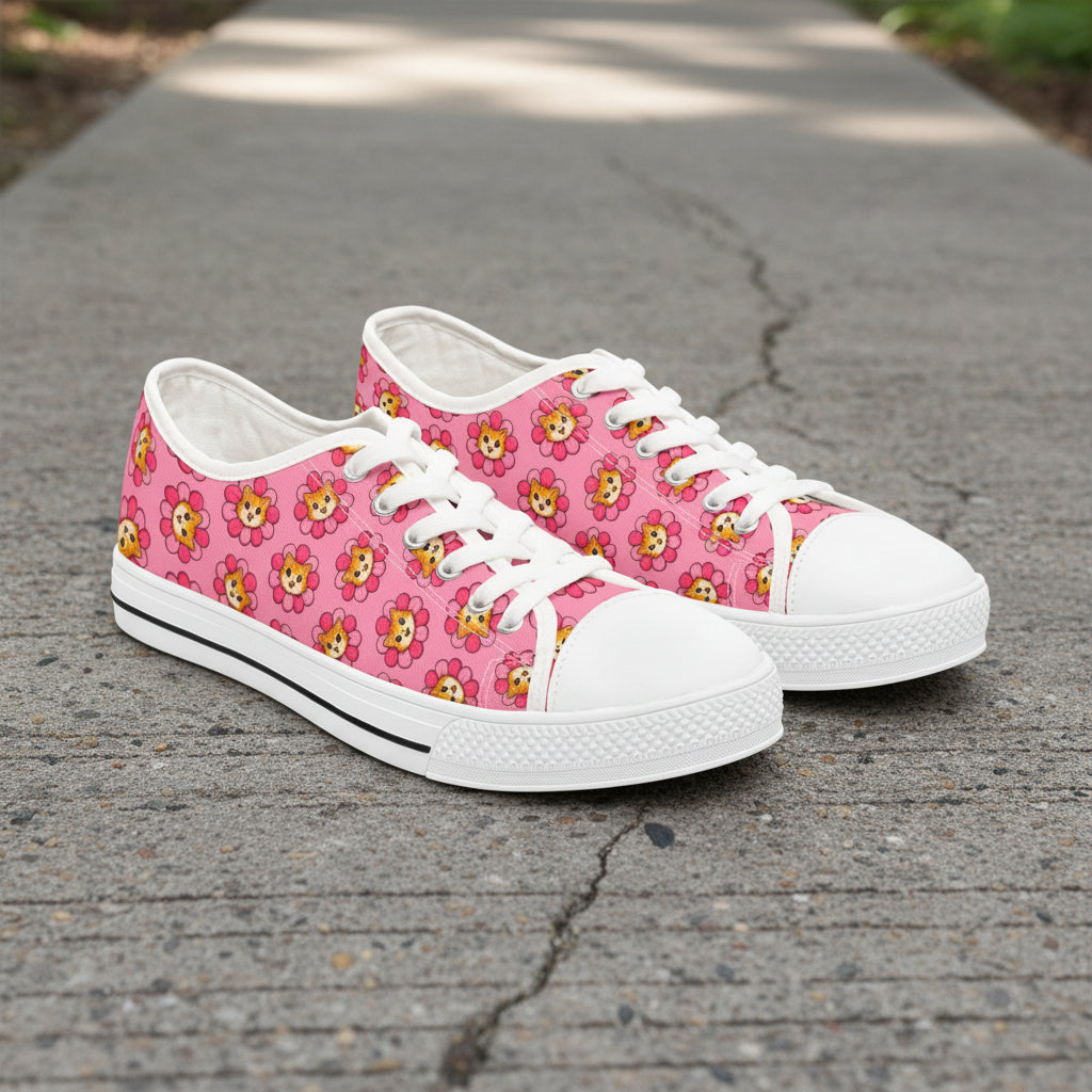 Furreal Flower Cat Women's Low-Top Sneakers