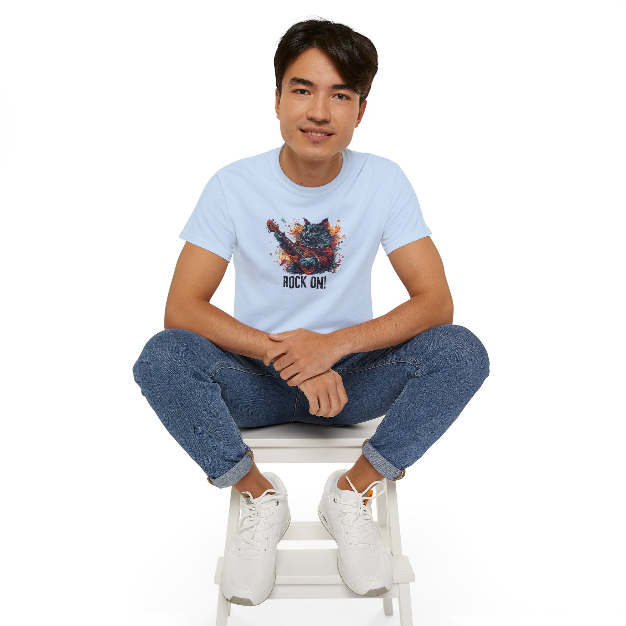 Rock On Cat Unisex Music Tee