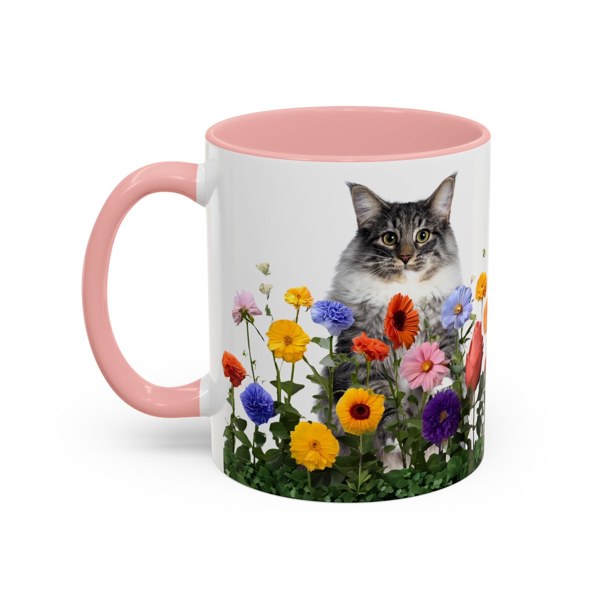 Floral Cats Coffee Mug - 11 oz/15 oz