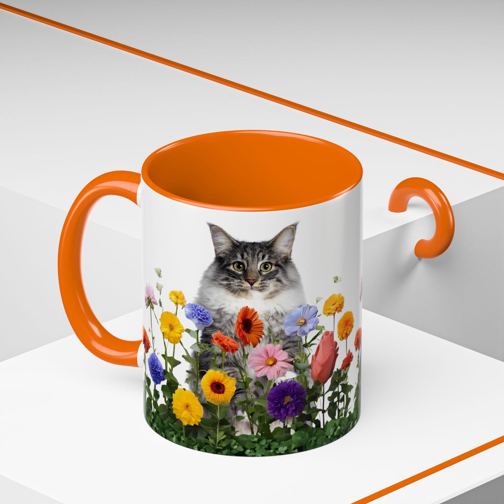 Floral Cats Coffee Mug - 11 oz/15 oz