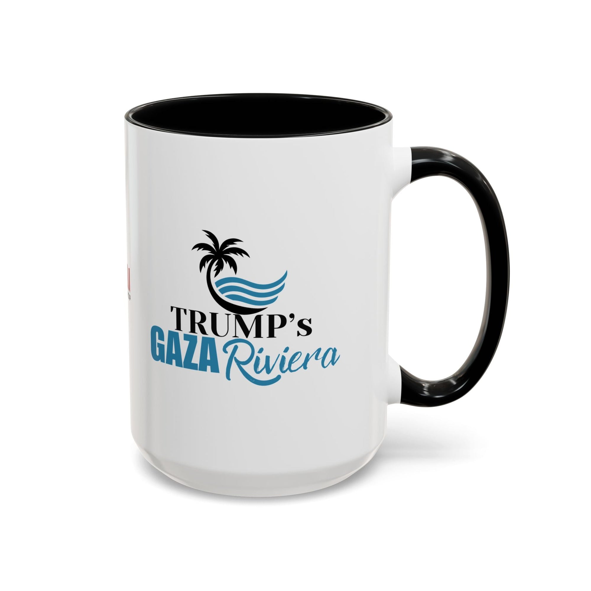 Tropical Trump’s Gaza Riviera Accent Coffee Mug - 11 & 15oz Ceramic Mug for Beach Lovers Printify