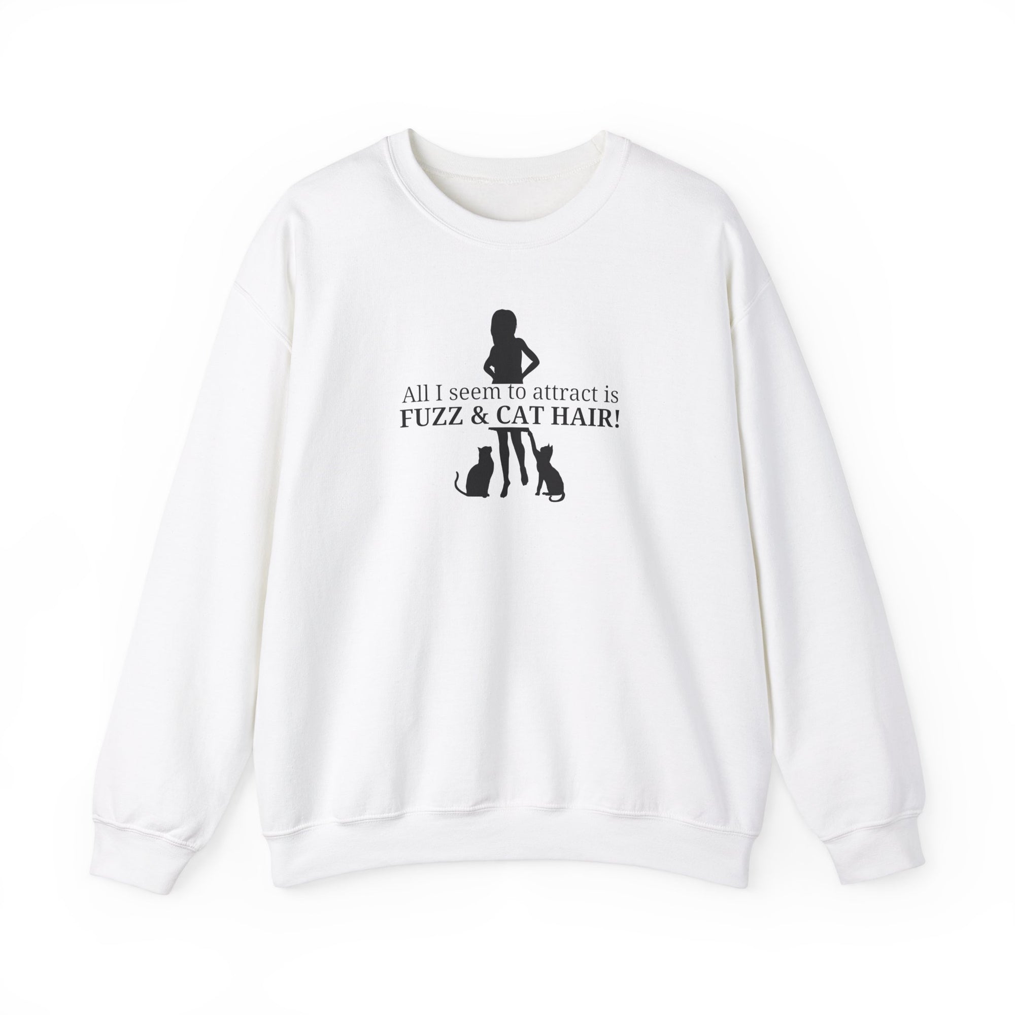 Fuzz & Cat Hair Unisex Heavy Blend™ Crewneck Sweatshirt - Sweatshirt - EpiAl's Shop