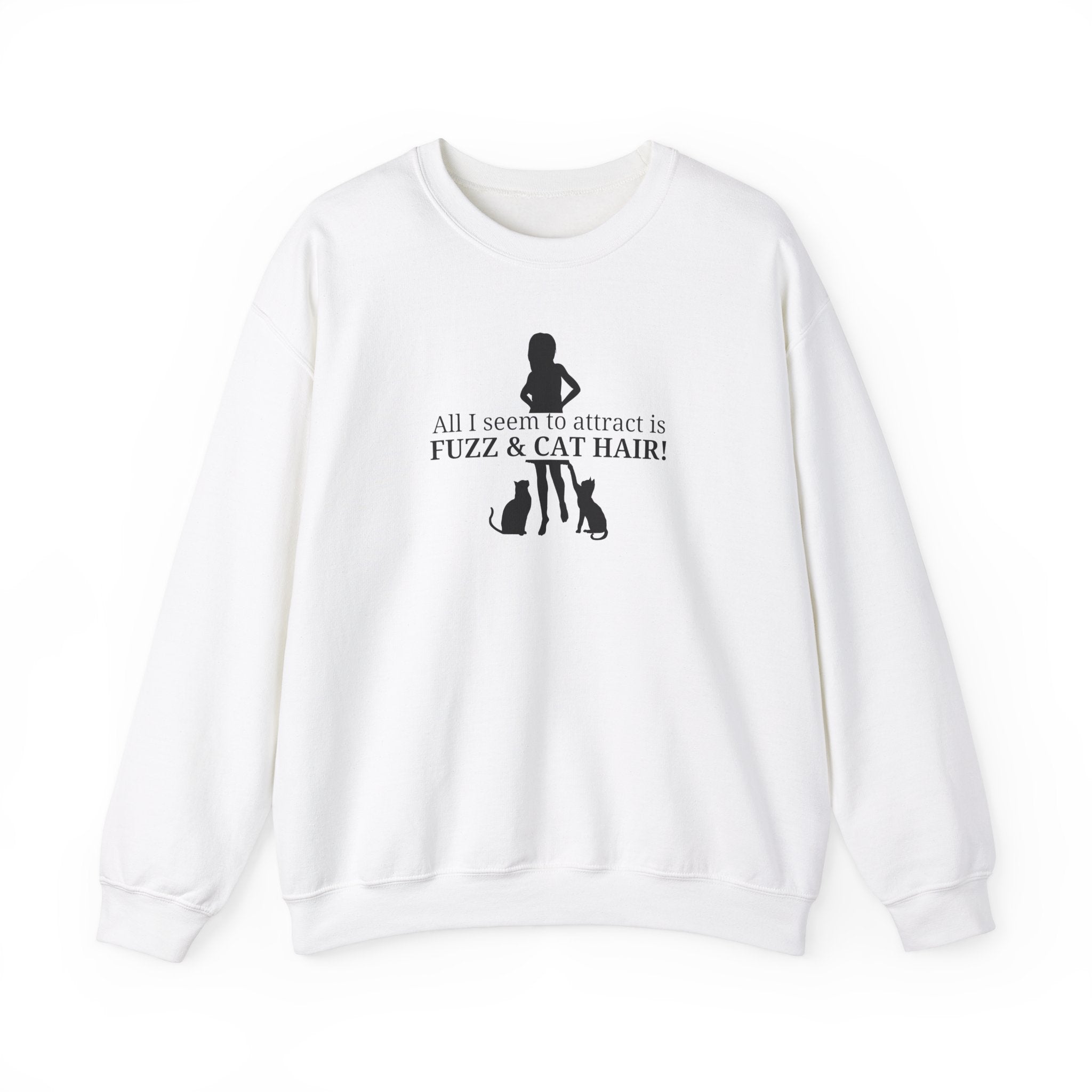 Fuzz & Cat Hair Unisex Heavy Blend™ Crewneck Sweatshirt - Sweatshirt - EpiAl's Shop