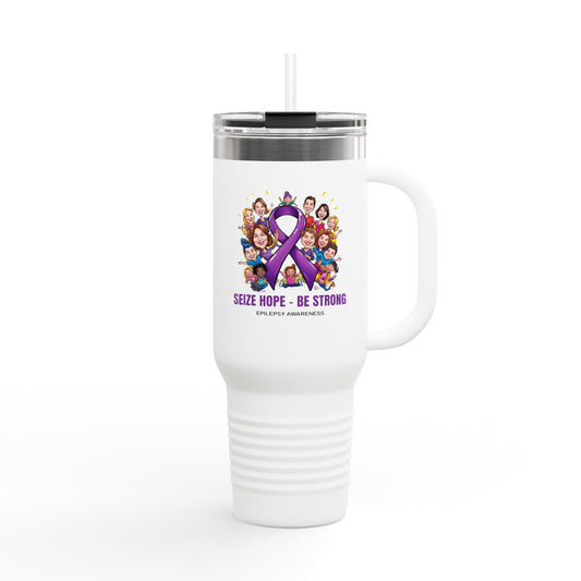 Seize Hope Insulated Travel Mug - 40oz | Awareness & Support Drinkware