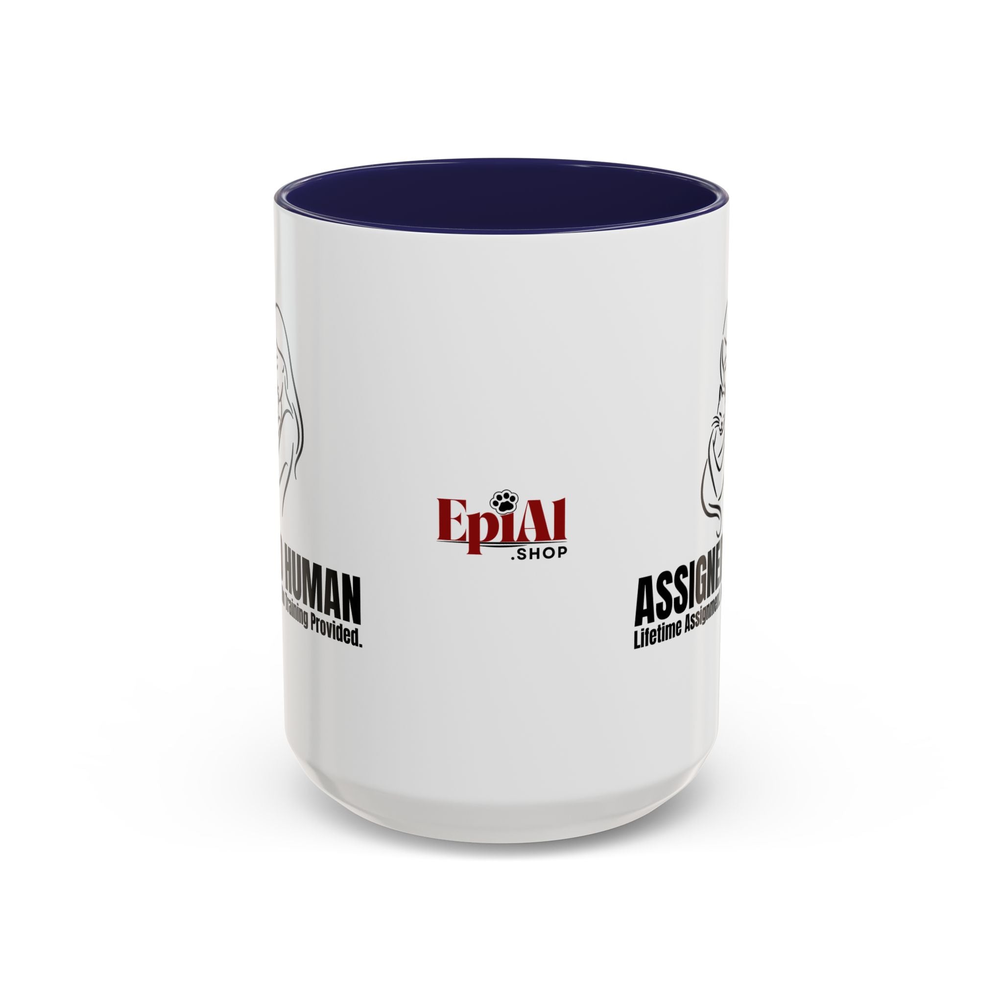 Assigned Human Mug – Lifetime Assignment Cat Coffee Cup
