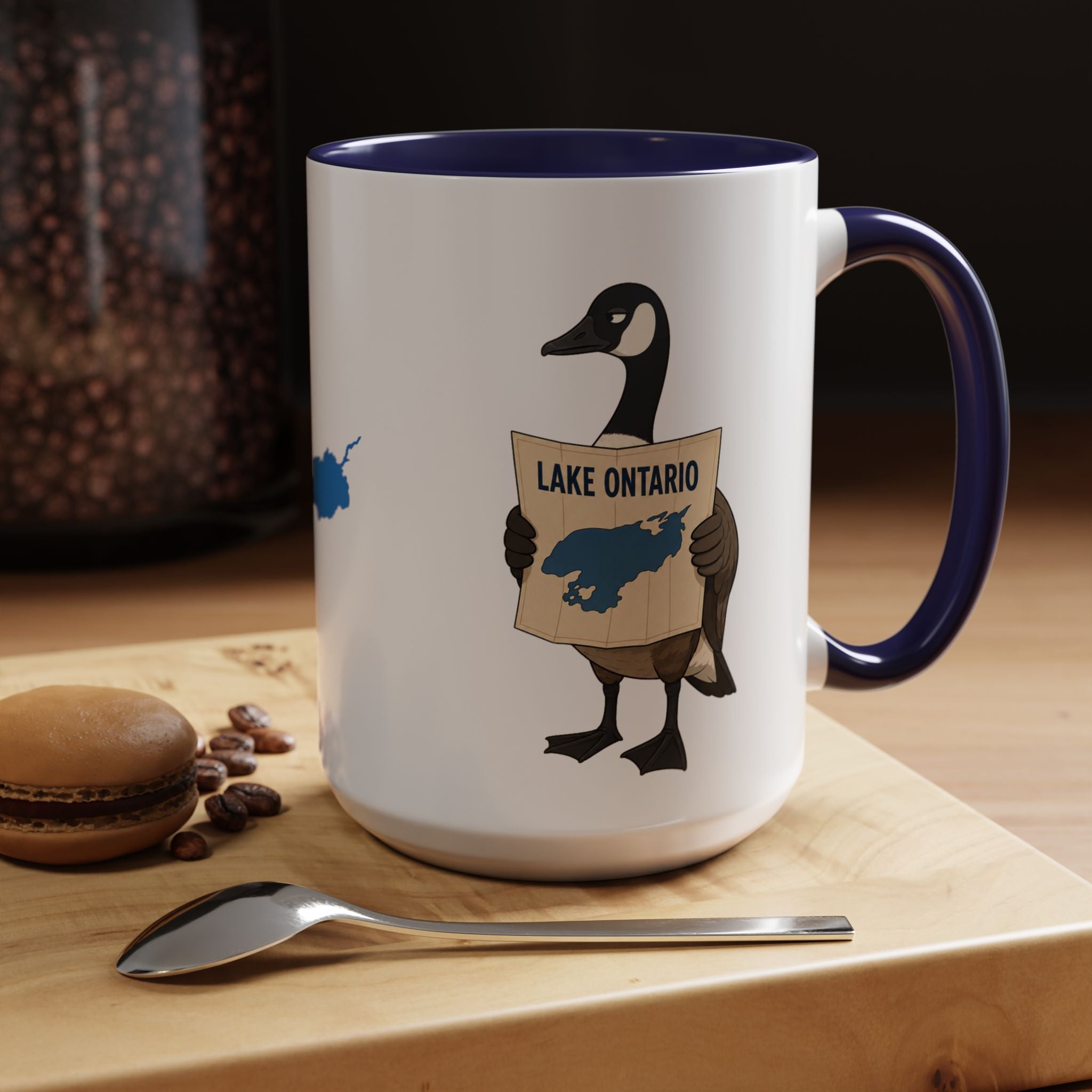 Lake Ontario vs. Lake America Goose & Eagle Coffee Mug | Great Lake Renaming Humor