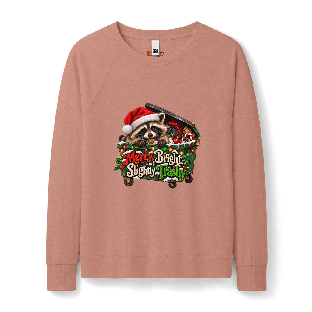 Merry, Bright, and Slightly Trashy Jimothy Raccoon Christmas Sweatshirt