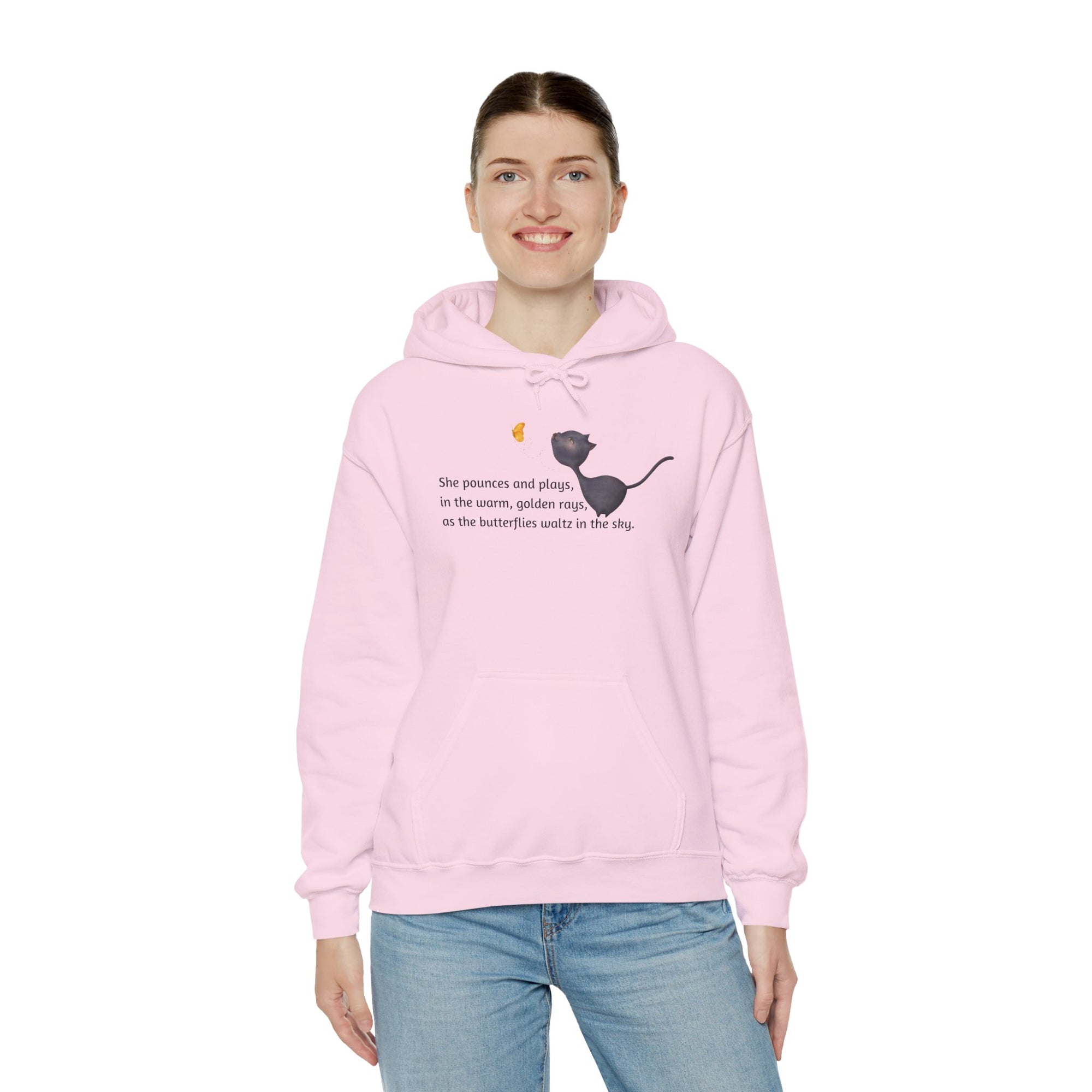 She Pounces & Plays Unisex Heavy Blend™ Hooded Sweatshirt