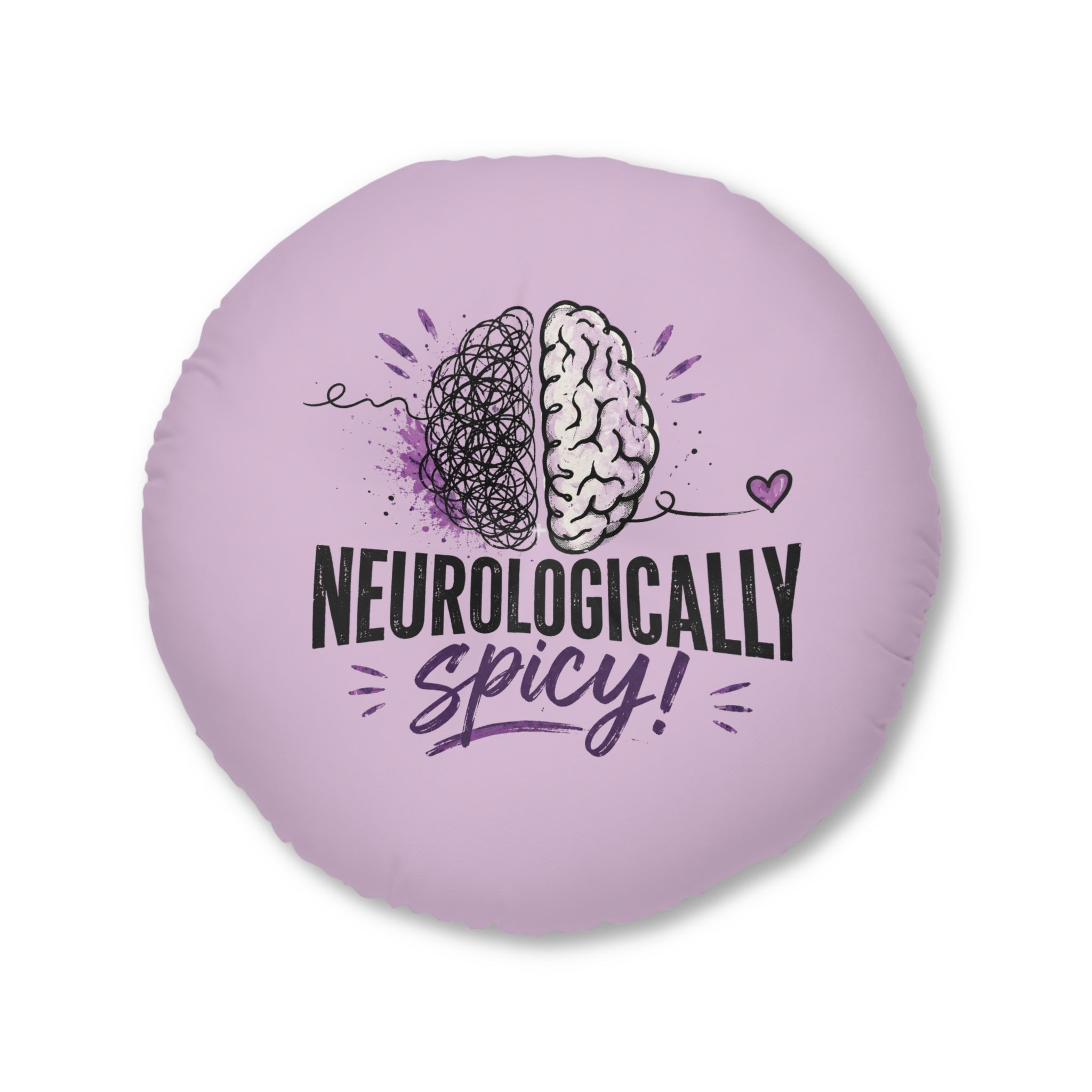 Neurologically Spicy Epilepsy Awareness Round Floor Pillow (Lavender)