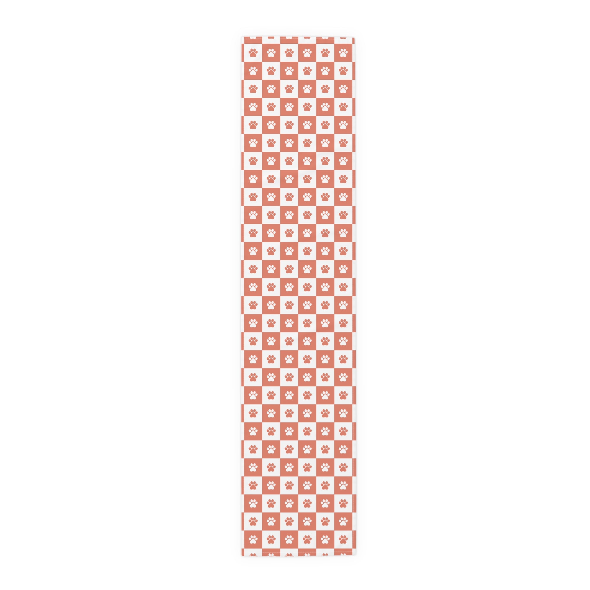 Red & White Paws Table Runner (Cotton, Poly)