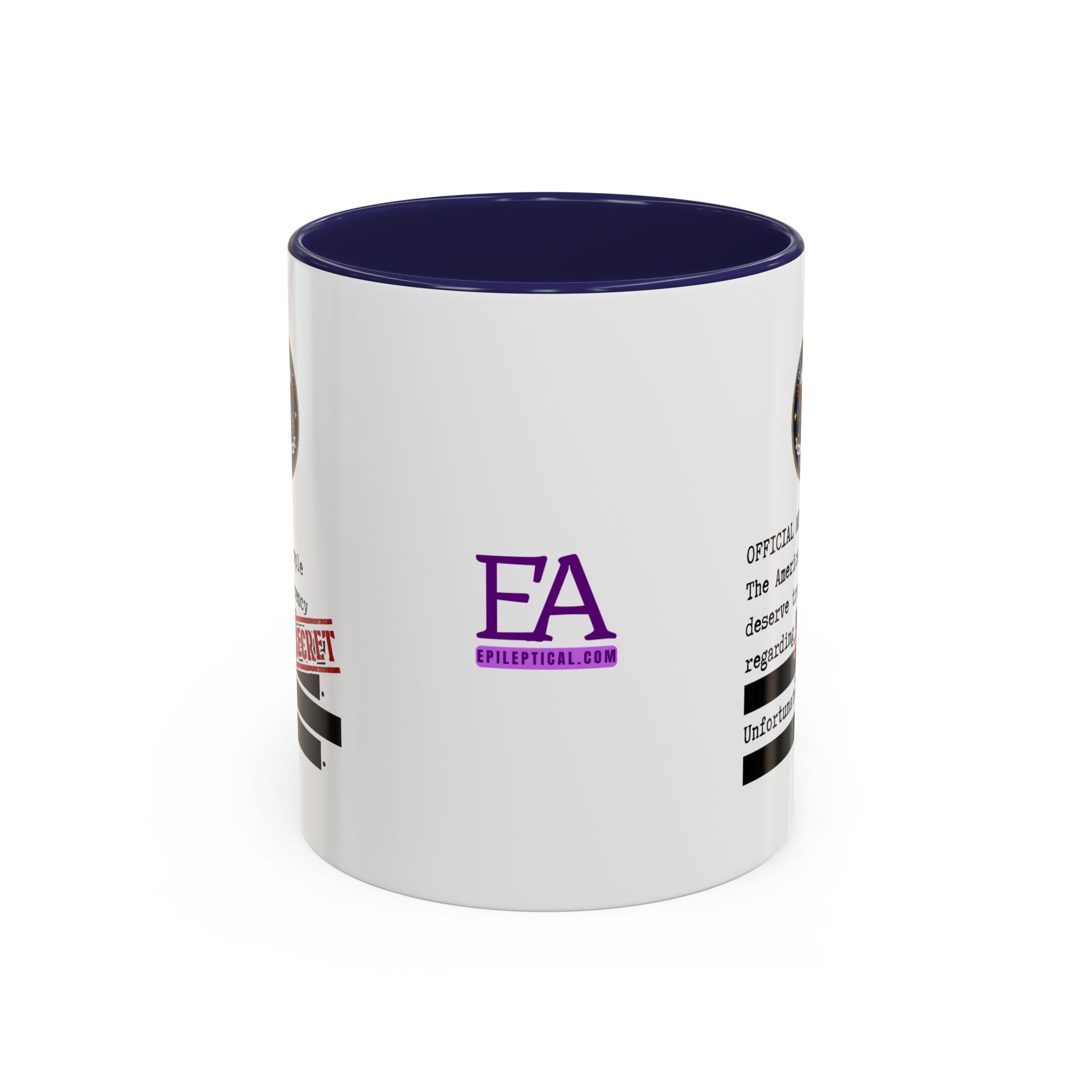 Official Memo Top Secret Coffee Mug – Political Satire Two-Tone Mug