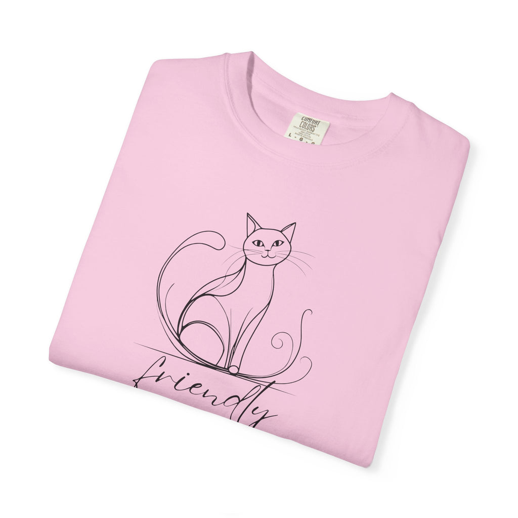 Friendly Cat Lover's Unisex Garment-Dyed T-Shirt