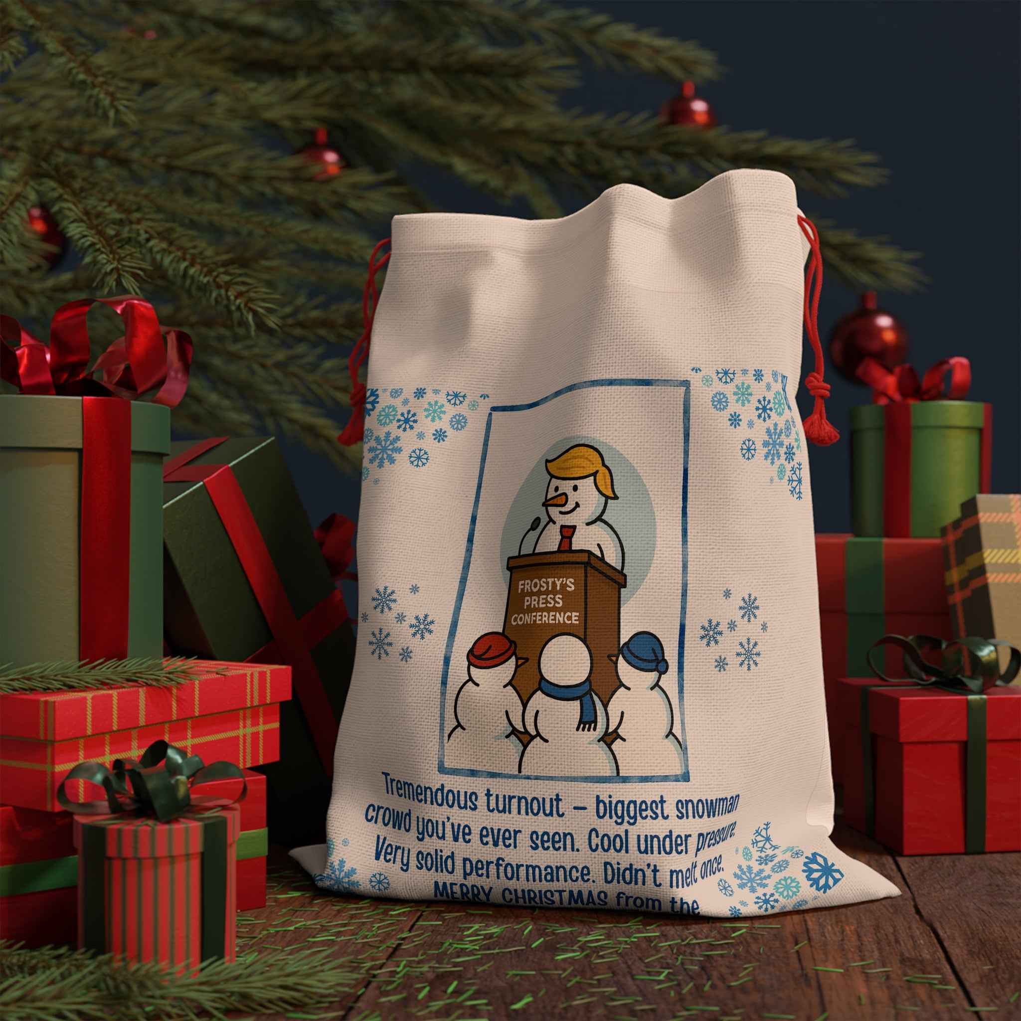 Frosty’s Press Conference Gift Bag – Political Parody