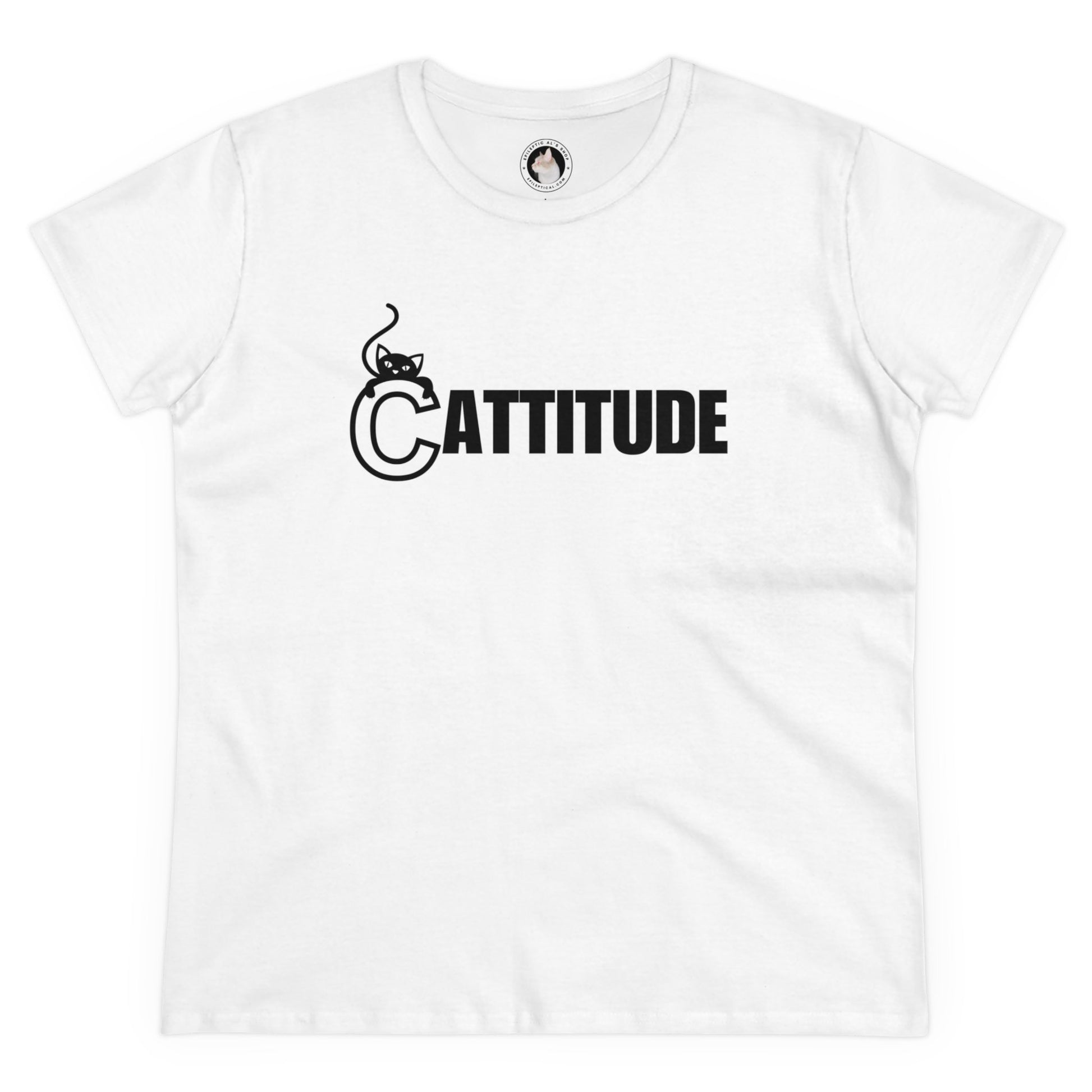 Cattitude Women's Midweight Cotton Tee - T - Shirt - Epileptic Al’s Shop