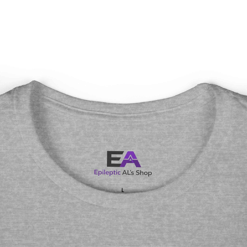 Glitch Halo Women’s Epilepsy Awareness T-Shirt – Purple Ribbon Awareness Tee