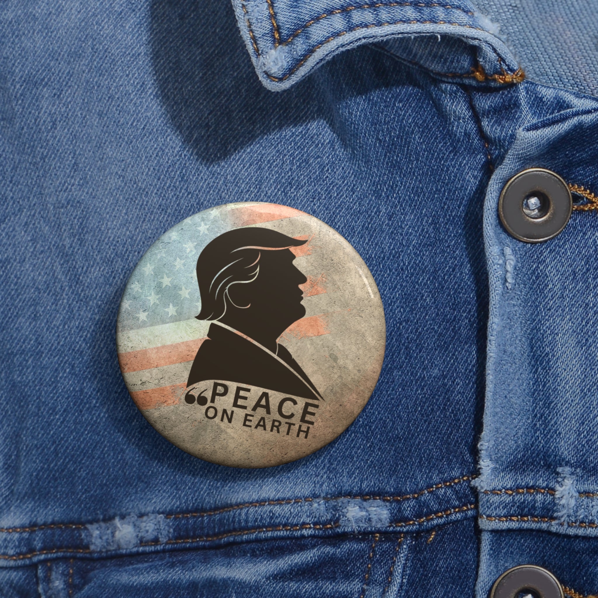 Peace on Earth Political Parody Pinback Button – Vintage Satirical Statement