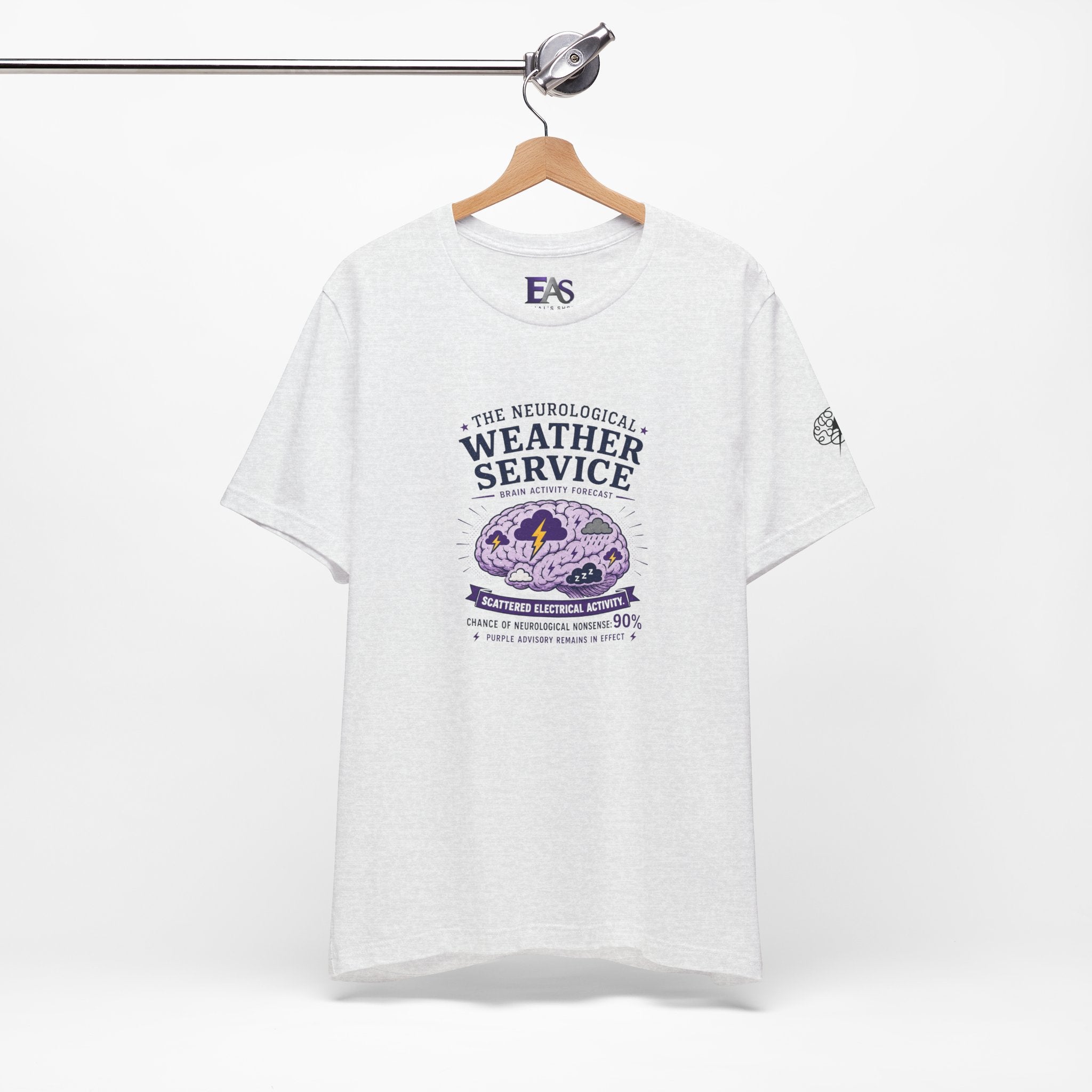 Neurological Weather Service Epilepsy Awareness T-Shirt | Brain Forecast Tee