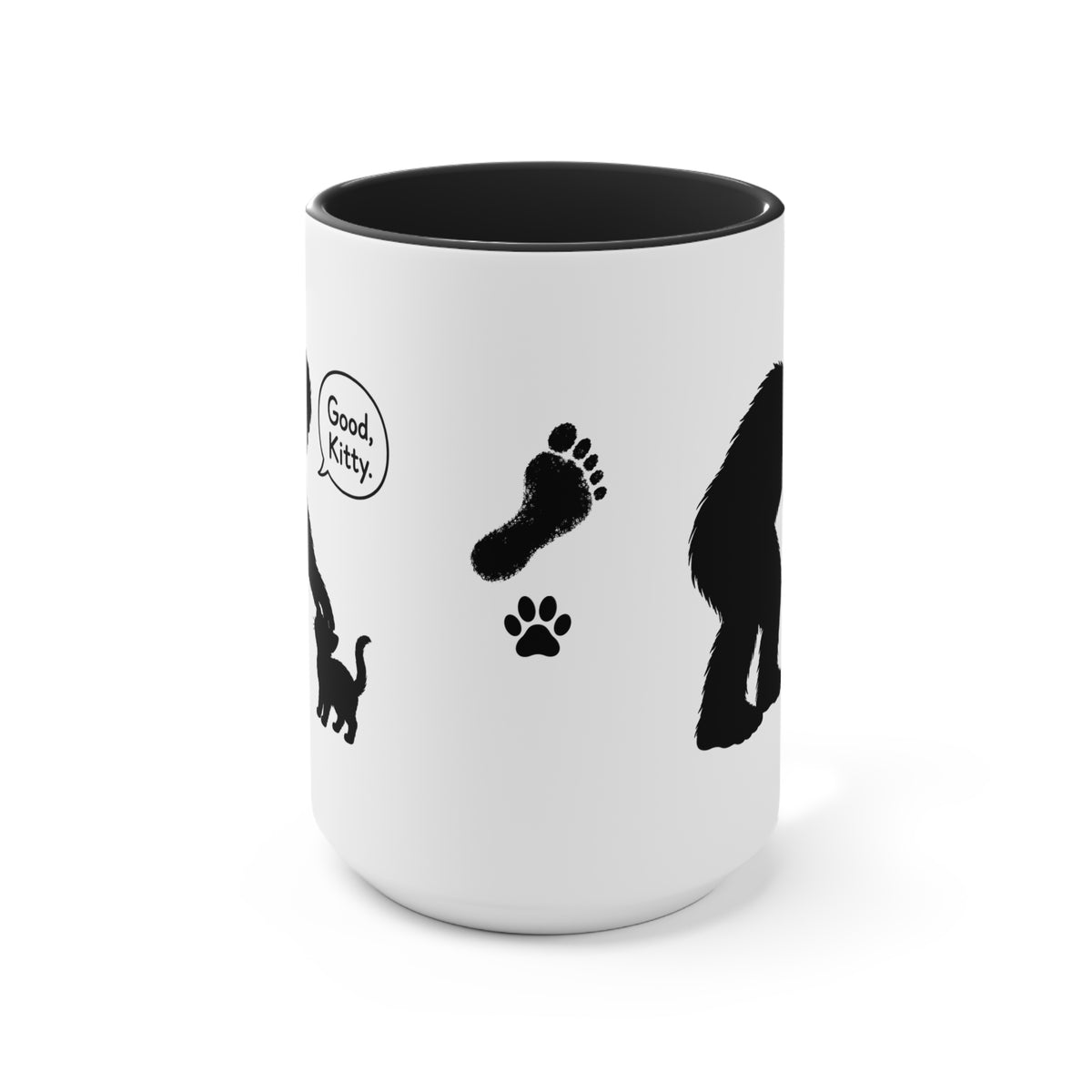 Sasquatch & Cat “Good, Kitty” Accent Mug