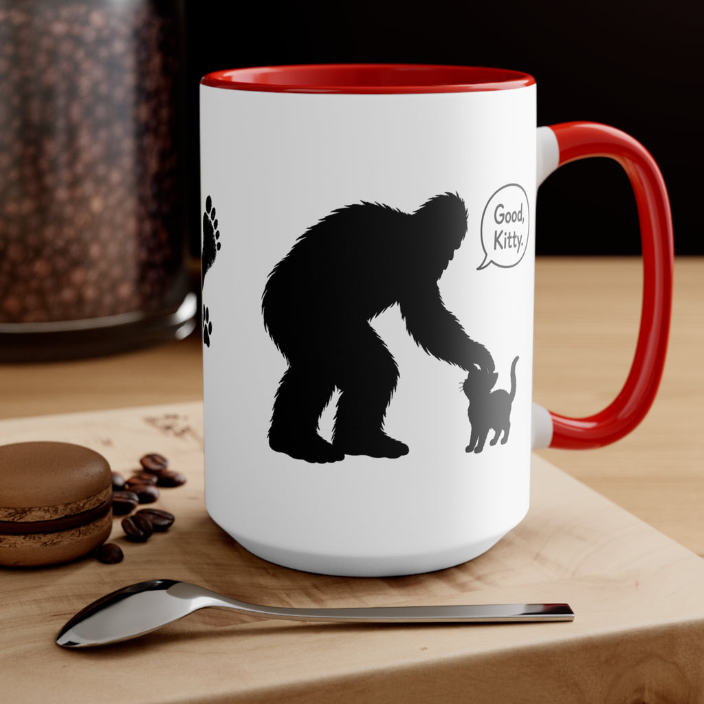 Sasquatch & Cat “Good, Kitty” Accent Mug