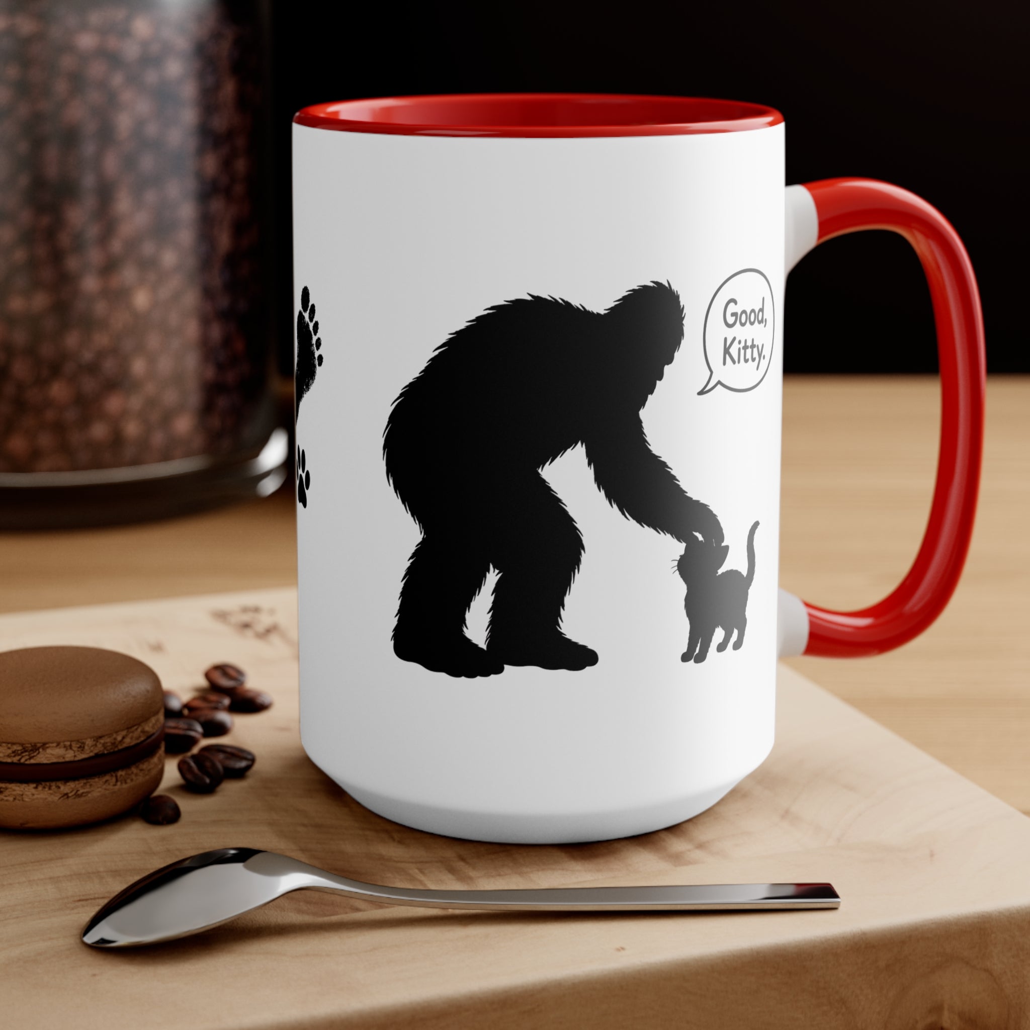 Sasquatch & Cat “Good, Kitty” Accent Mug