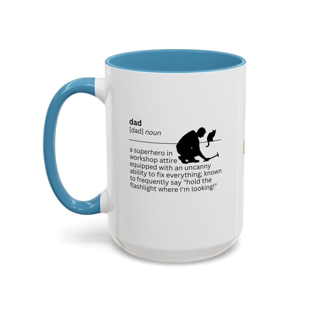 Dad Flashlight Accent Coffee Mug - Perfect Gift for Dads