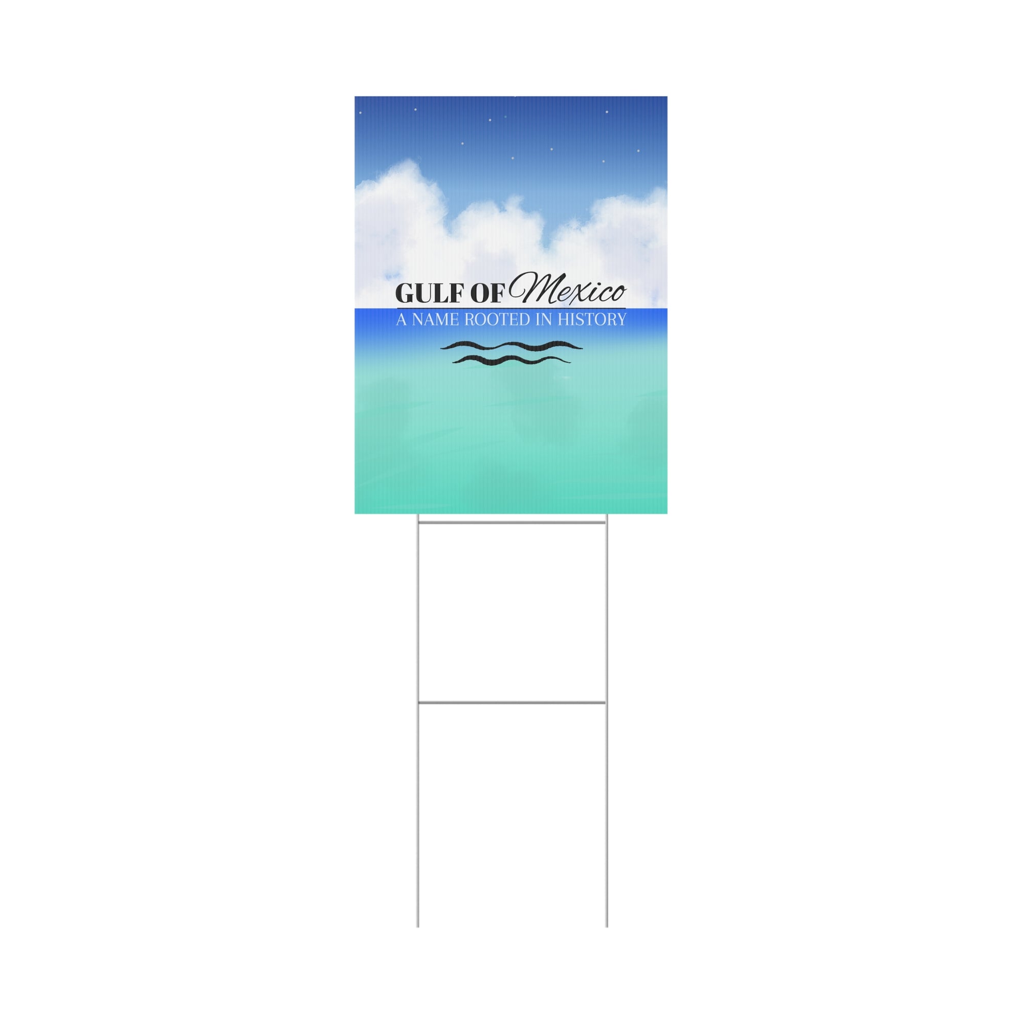 Gulf of Mexico Plastic Yard Sign