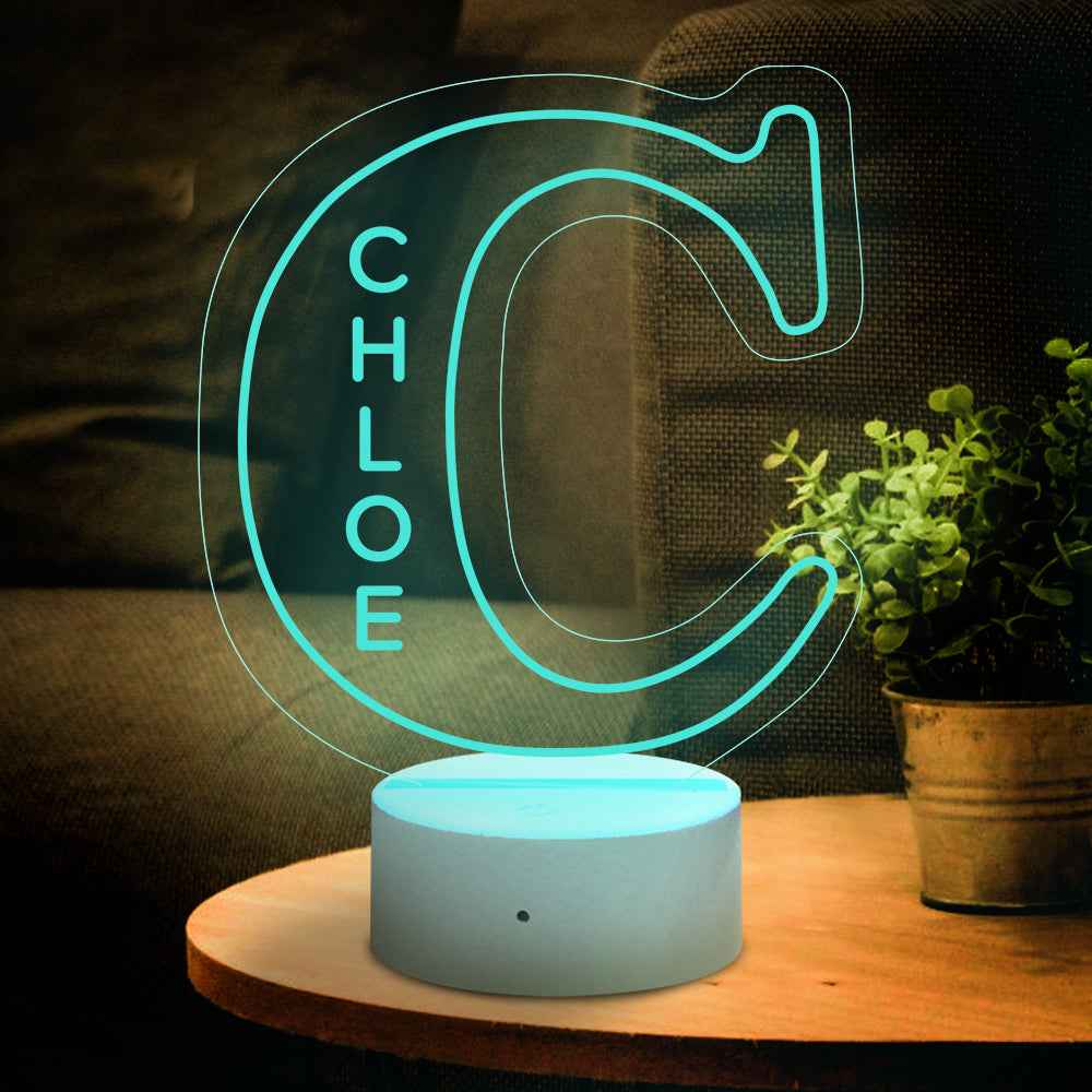 LED A–Z Personalized Lamp | “Yes, It’s Your Name. Obviously.”