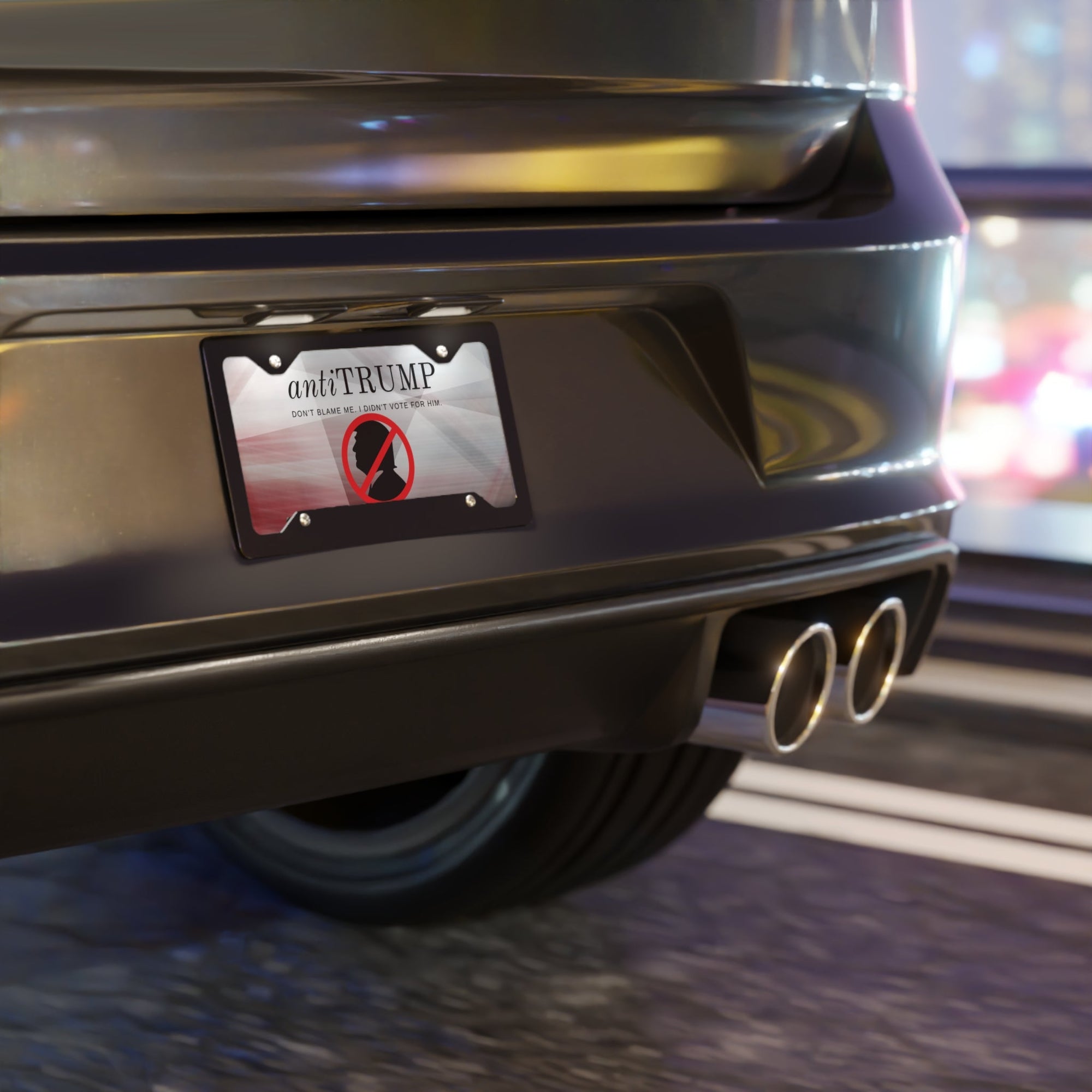 Anti-Trump Vanity Plate - Unique Statement Auto Accessory Printify