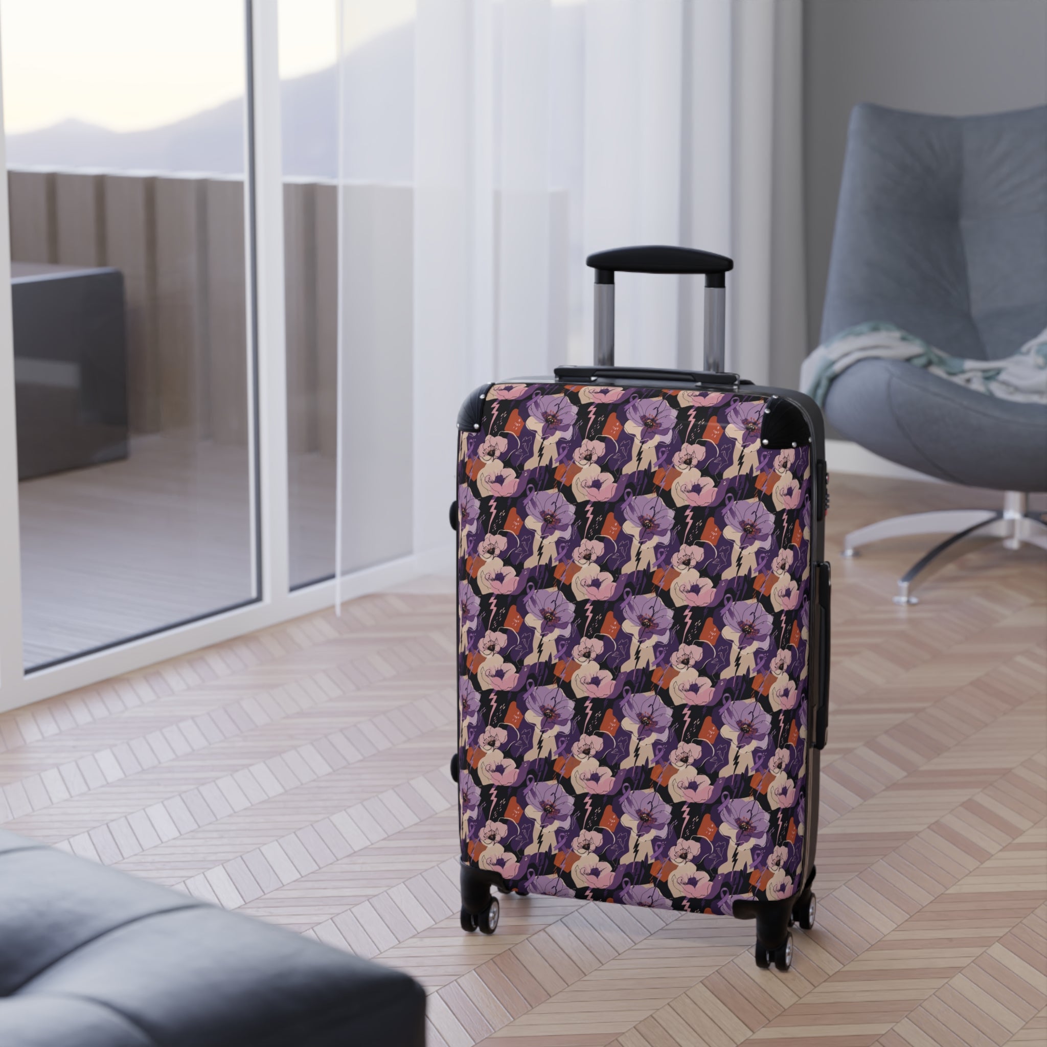 Electric Bloom Epilepsy Awareness Hard-Shell Suitcase