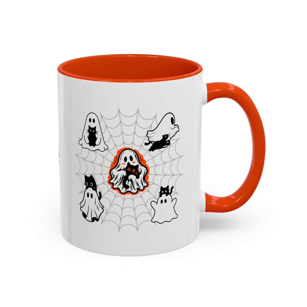 Ghost Cats Halloween Accent Mug (11oz, 15oz)