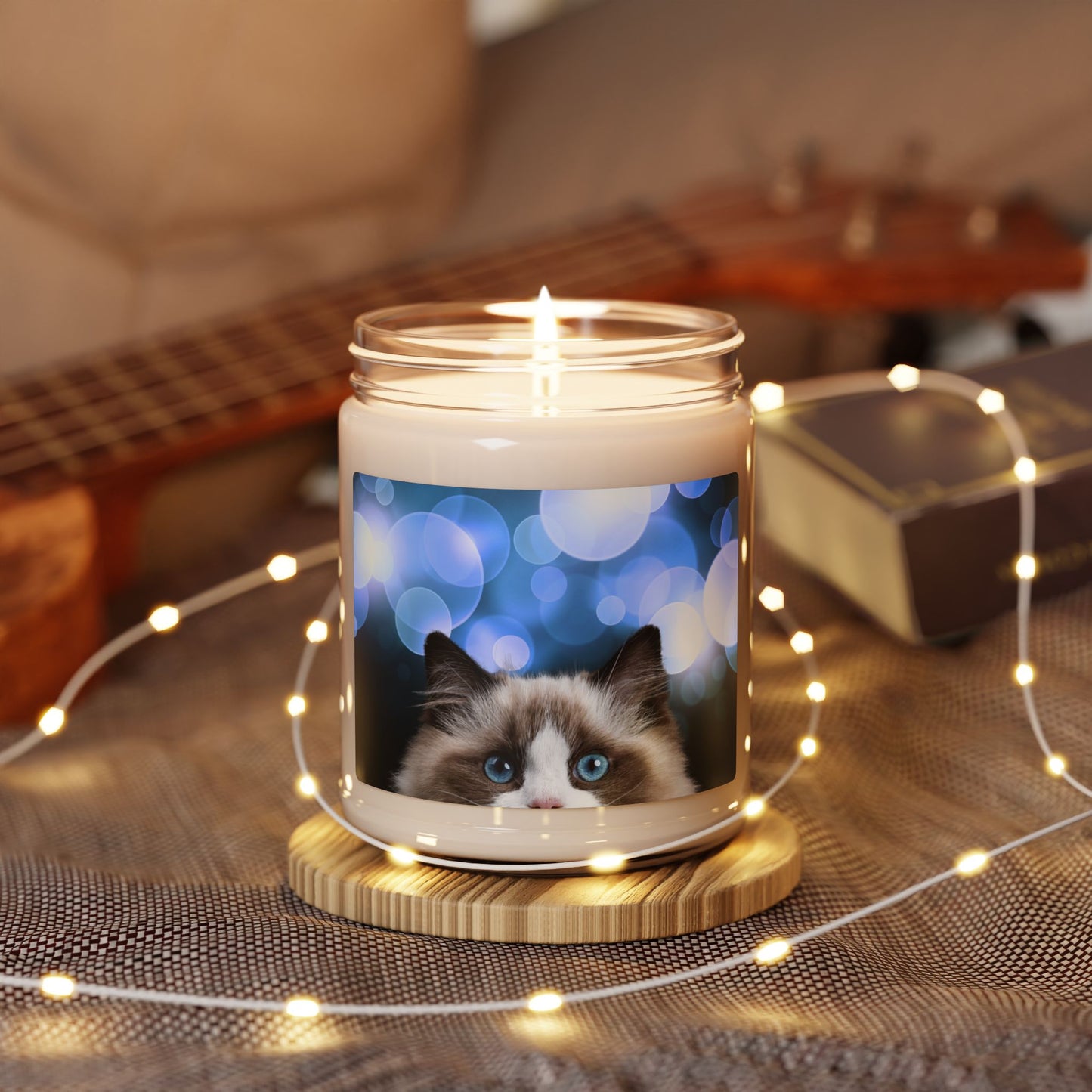 Peeking Kitty Scented Soy Candle, 9oz