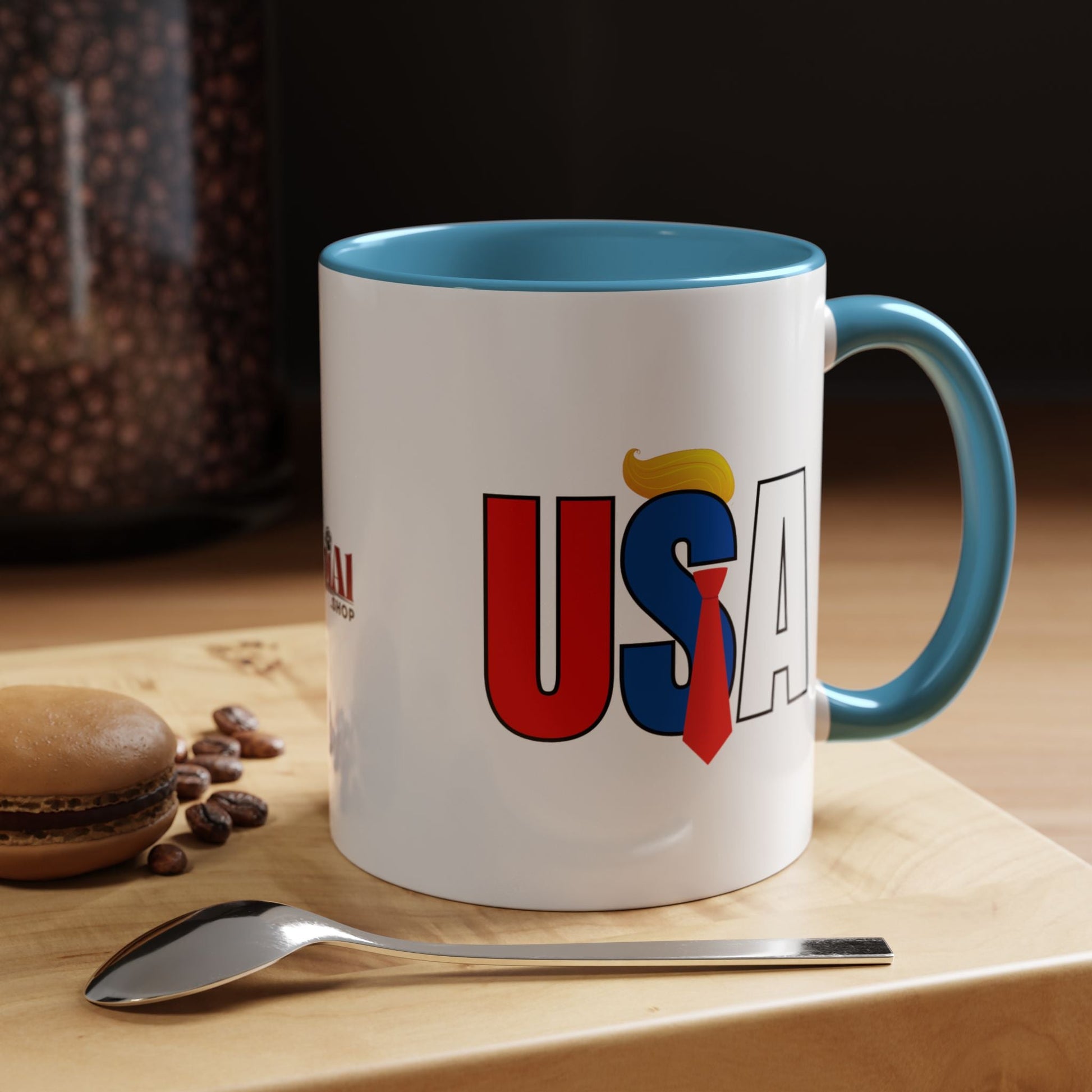 Trump USA Accent Coffee Mug Printify