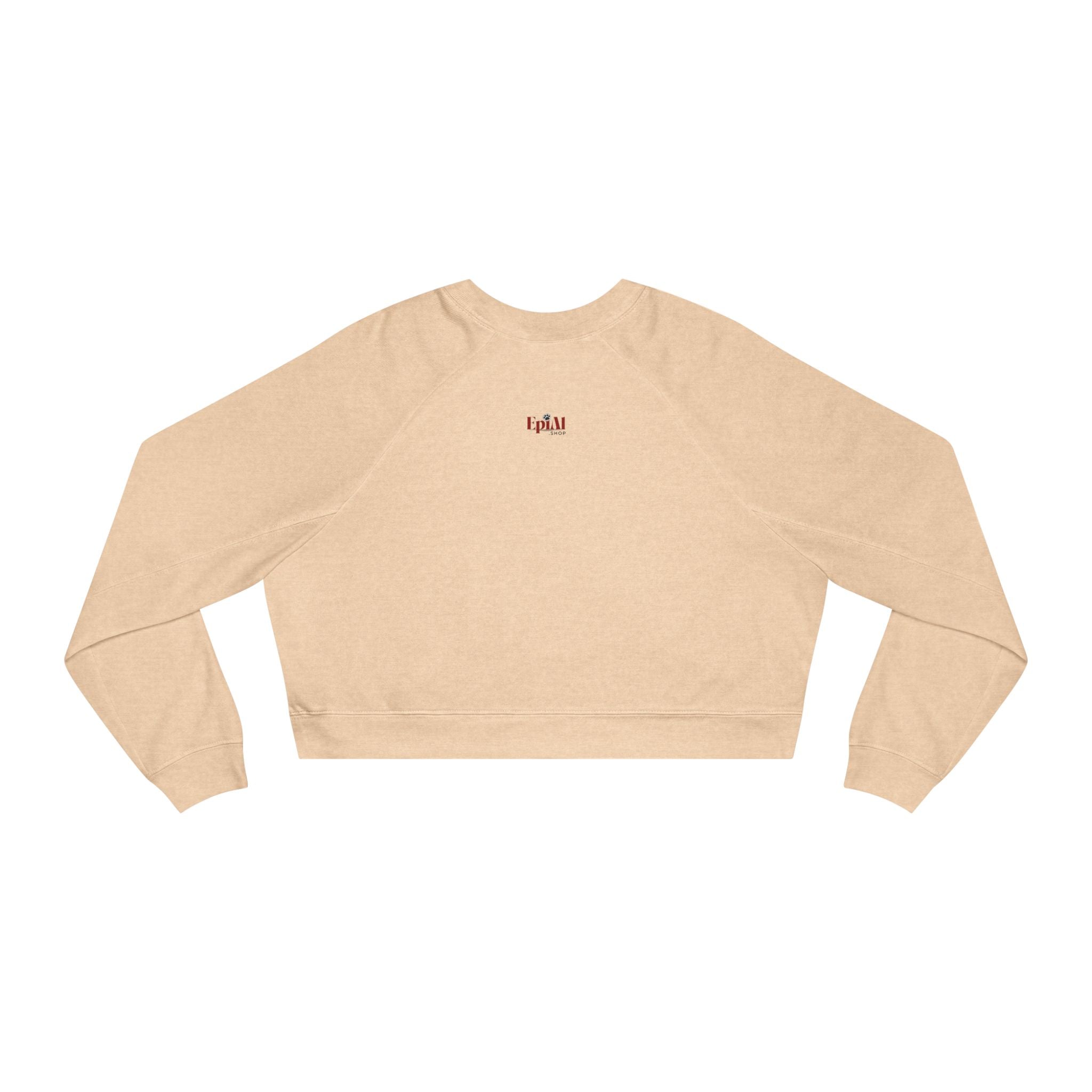 Photo depicting the ​Odds Your Cat's a Killer Women's Cropped Fleece Pullover from EpiAl's Shop.