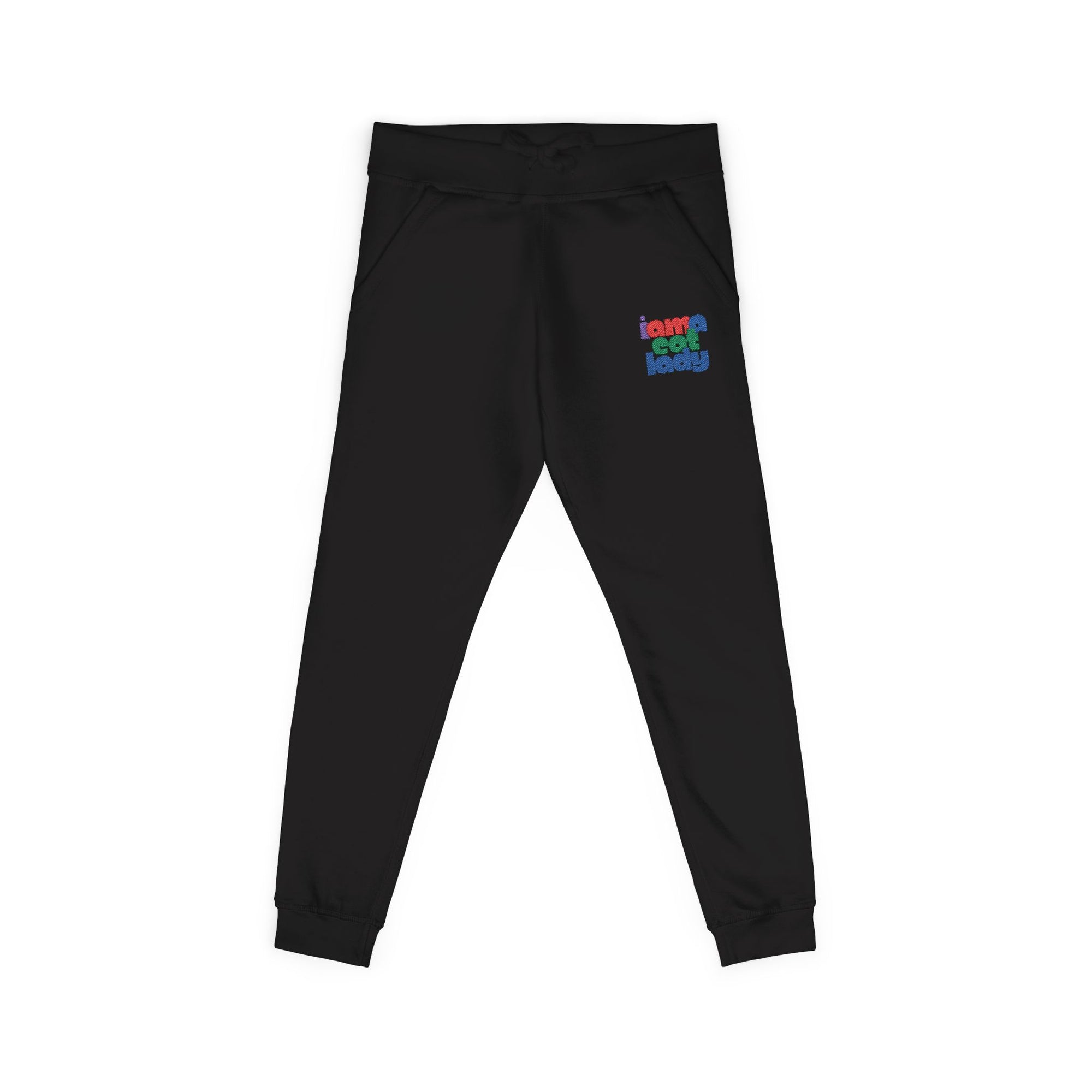 Cozy Embroidered Unisex Fleece Sweatpants for Relaxation