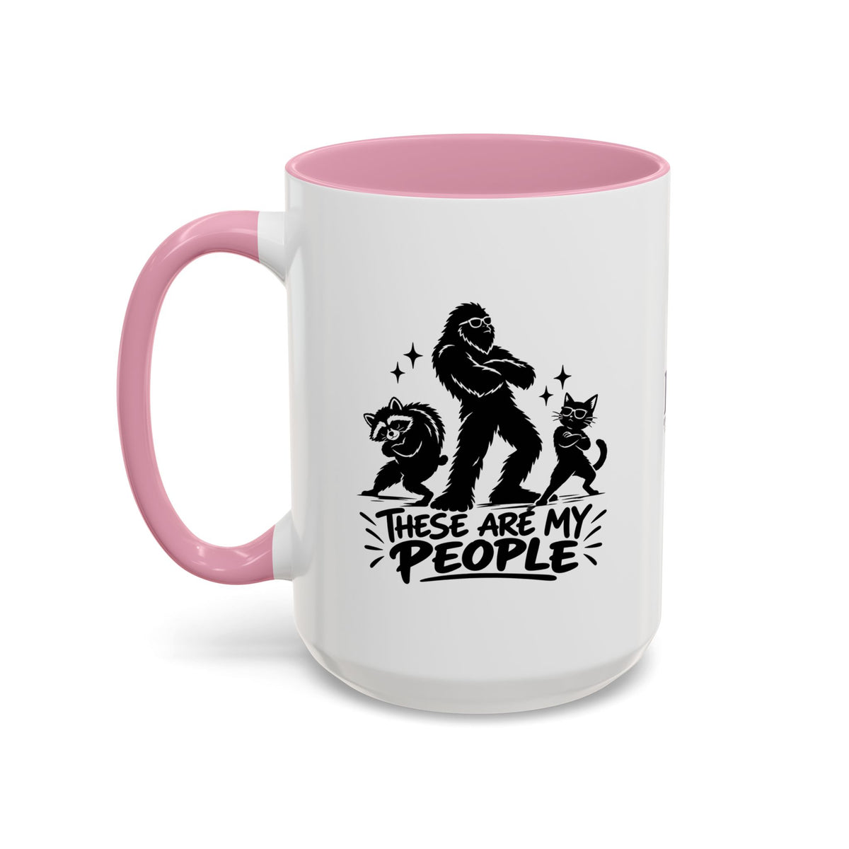 These Are My People Bigfoot, Raccoon & Cat Accent Coffee Mug | 11oz & 15oz